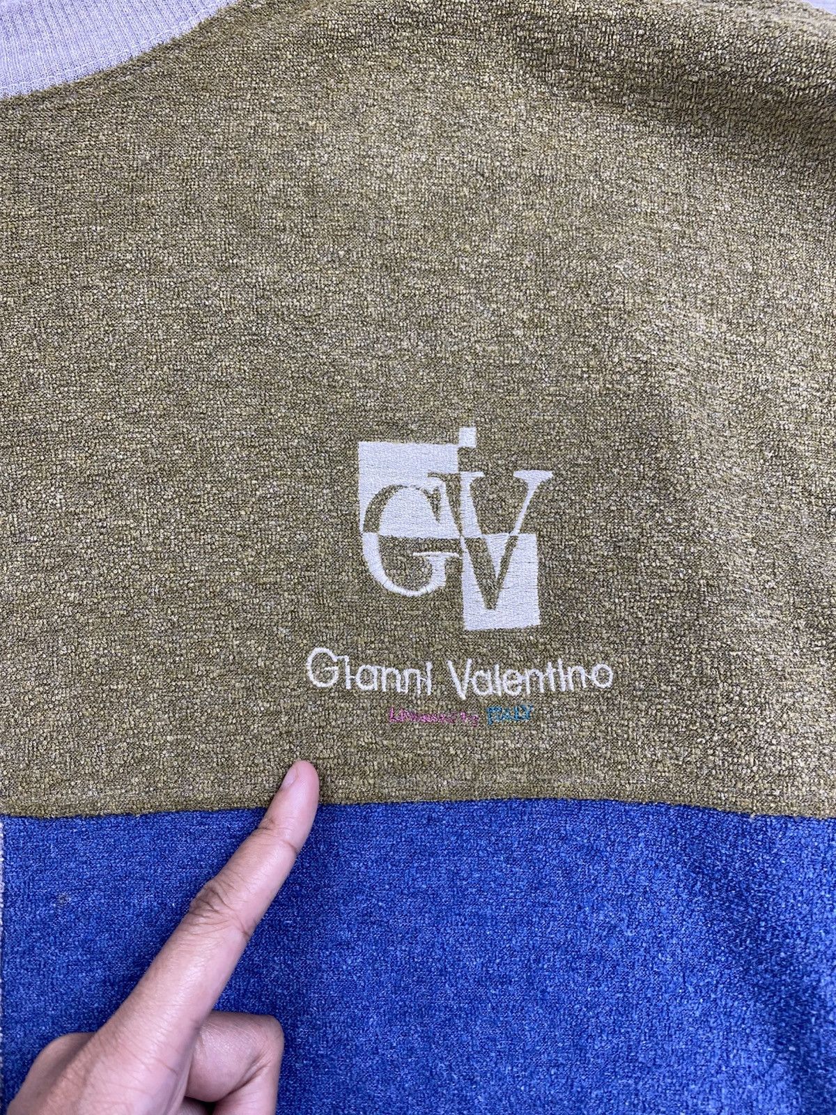 Designer × Gianni Valentino × Vintage Vtg 90s Gianni Valentino Nice Colour Block Sweatshirt Size US L / EU 52-54 / 3 - 5 Thumbnail