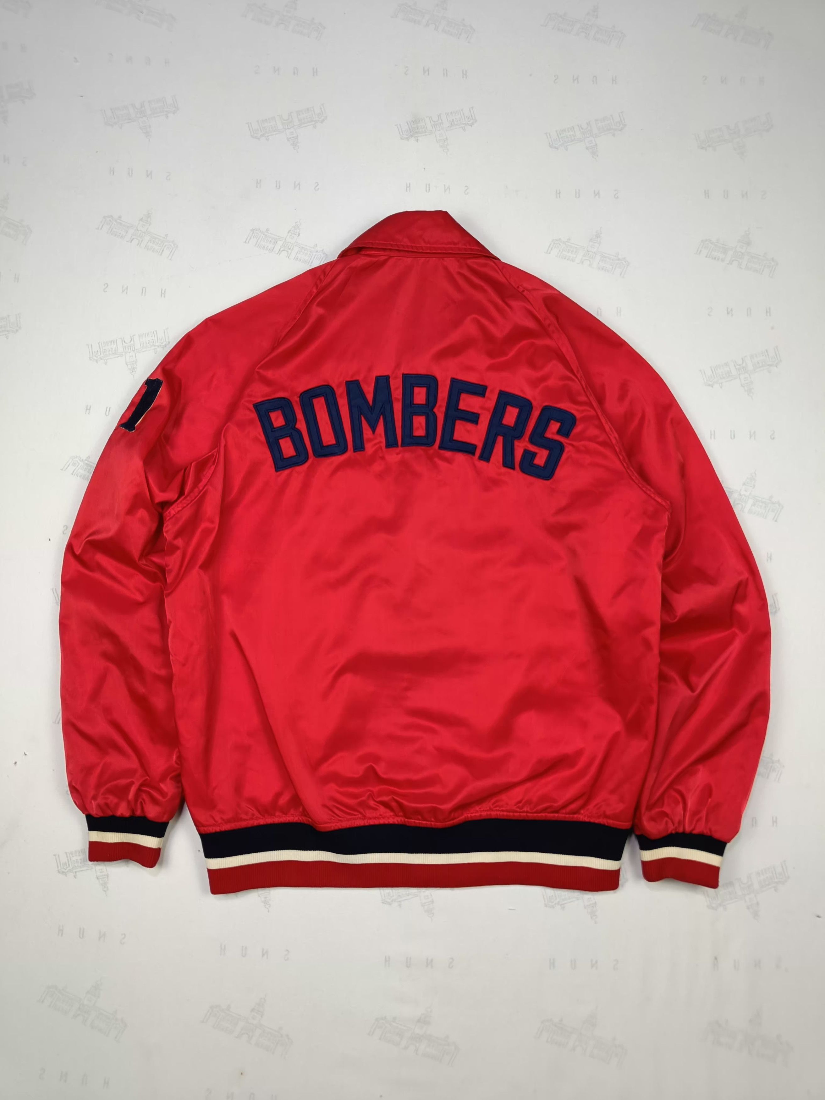 Descente Vintage 80s DESCENTE 'BOMBERS' Back Spell Out Size US L / EU 52-54 / 3 - 10 Thumbnail