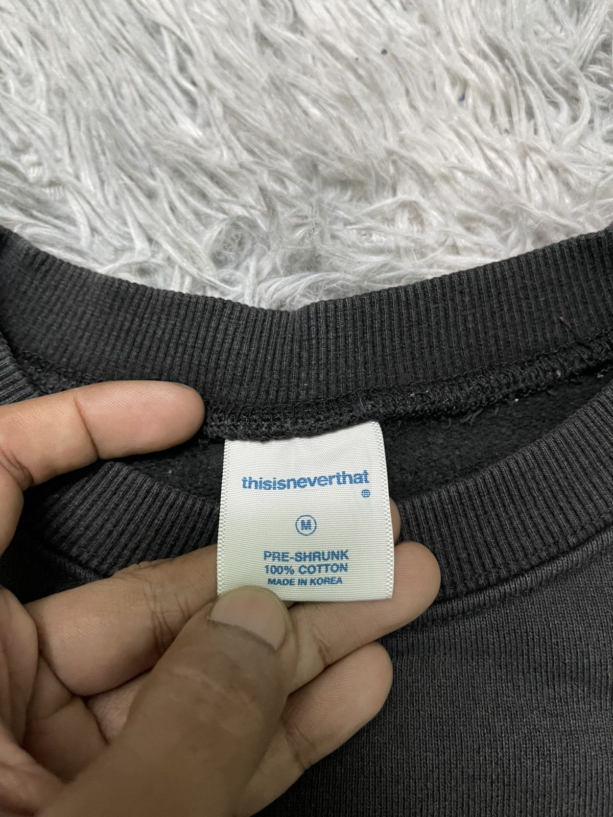 thisisneverthat 2000s THISISNEVERTHAT EMBROIDERY SPELL SWEATSHIRT SUN FADED Size US M / EU 48-50 / 2 - 12 Thumbnail