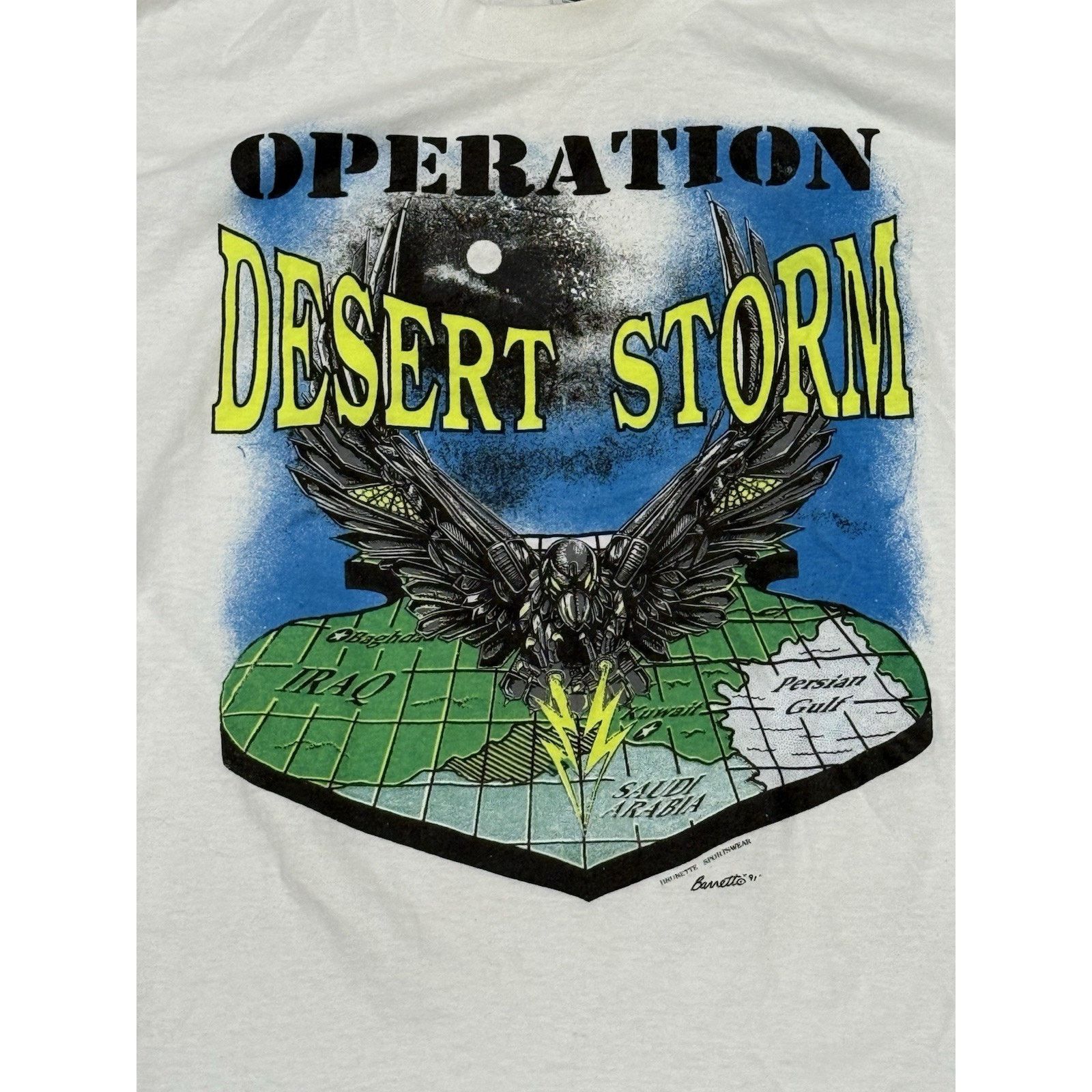 Vintage Vintage Operation Desert Storm 1991 90s Single Stitch Size US L / EU 52-54 / 3 - 3 Thumbnail