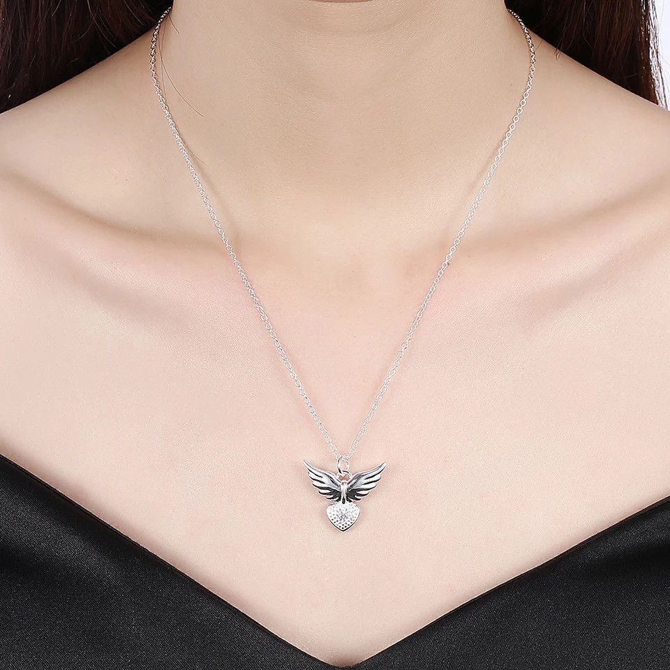 Handmade × Jewelry Heart wings Pendant Necklace Size ONE SIZE - 3 Thumbnail