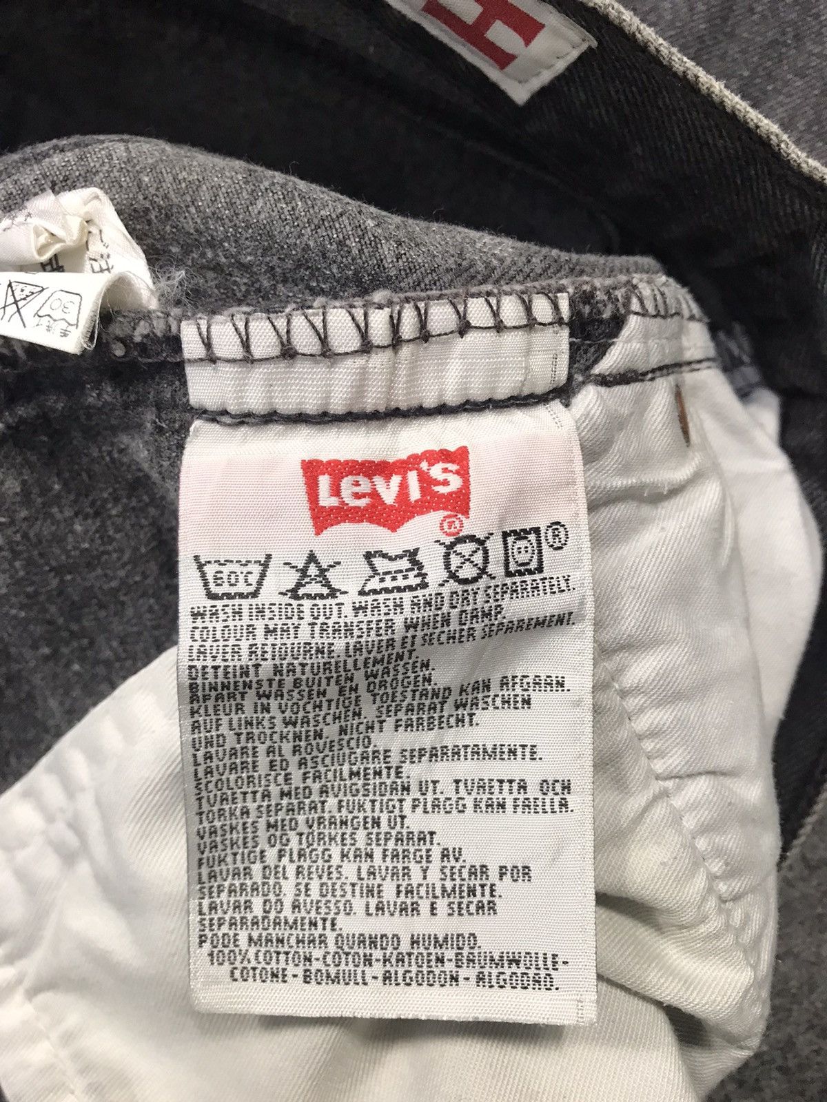 Levi's Vintage Clothing Vintage 501 France Black Denim Jean Zipper Flaps Pocket E179 Size US 29 - 11 Thumbnail
