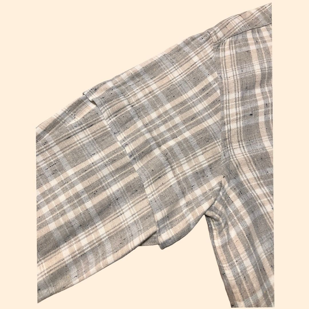 Other SONRISA Early Model Layered Sleeve Check Shirt Made in Italy Size US M / EU 48-50 / 2 - 3 Thumbnail