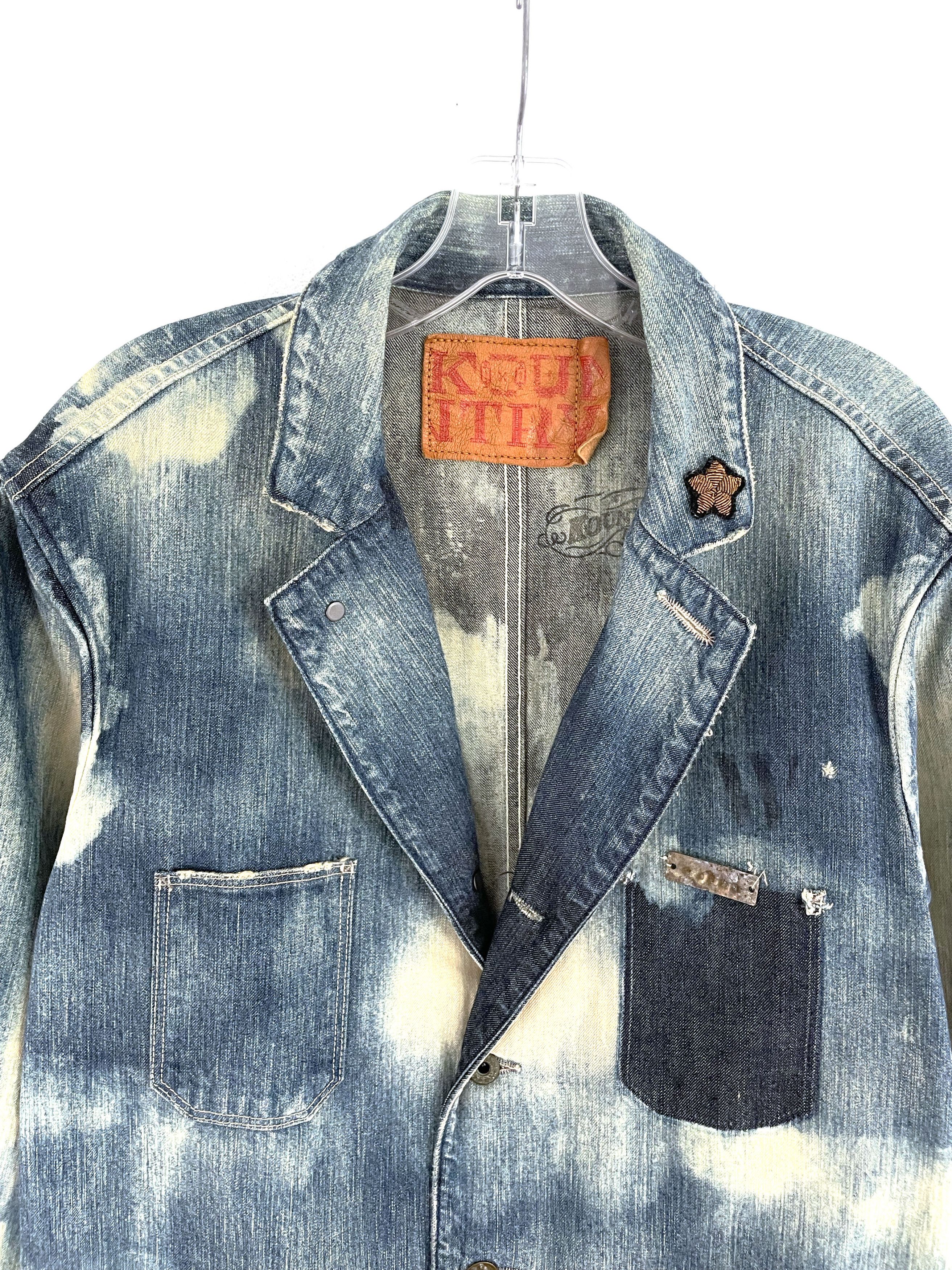 Kapital Distressed Denim Jacket Size US XL / EU 56 / 4 - 4 Thumbnail
