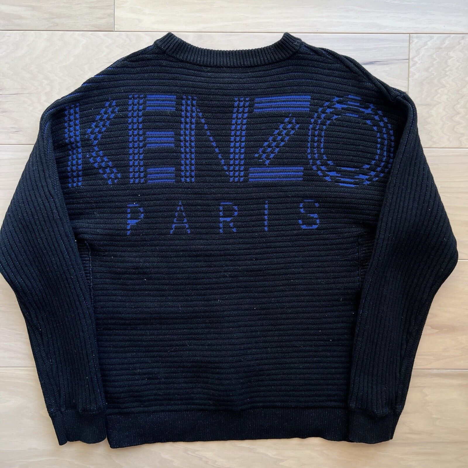 Kenzo Kenzo Paris Sweater Women's Medium Black Blue Wool Size M / US 6-8 / IT 42-44 - 9 Thumbnail