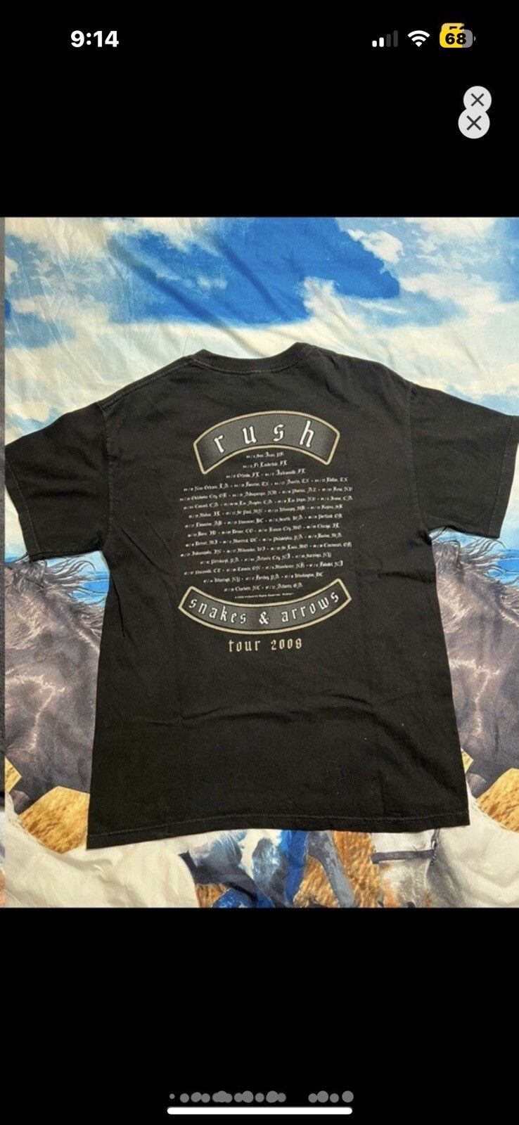 Vintage ***FINAL DROP***RARE 2008 RUSH “SNAKES & ARROWS” TOURSHIRT M Size US M / EU 48-50 / 2 - 7 Thumbnail