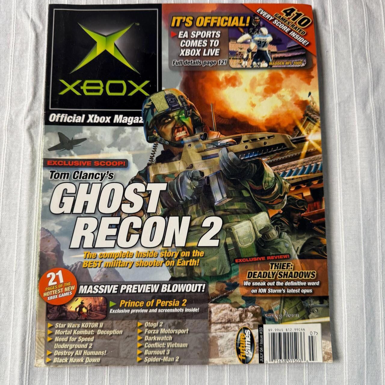 Other VTG XBOX Magazine #33 JUL 2004 Ghost Recon 2 RARE w/ Poster Size ONE SIZE - 1 Thumbnail