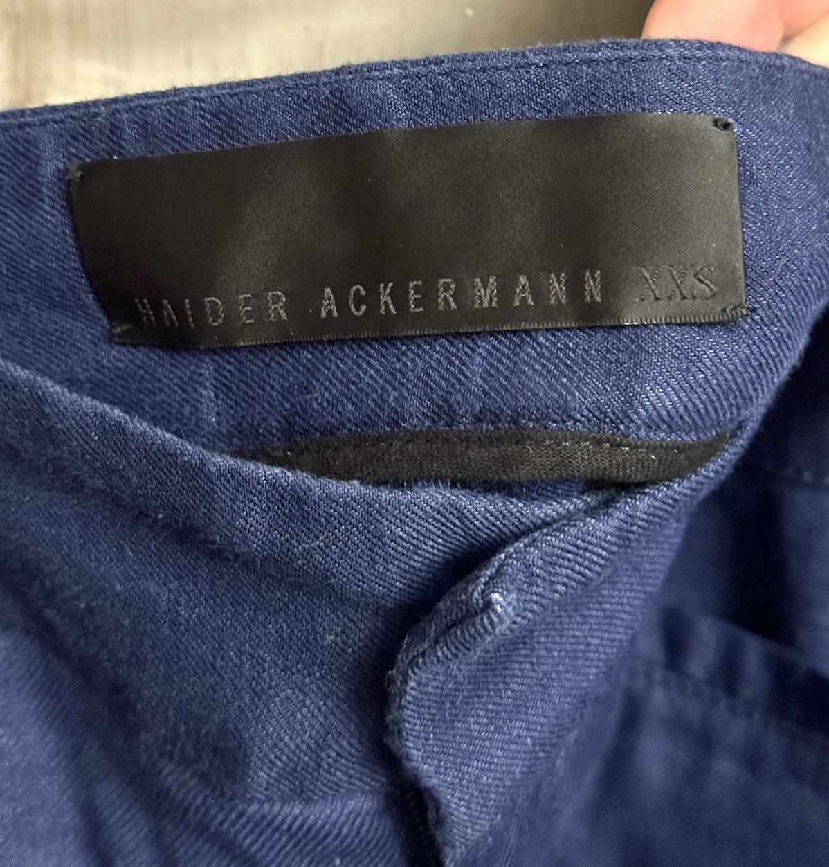 Haider Ackermann haider ackermann biker skinny blue pants linen XXS men Size US 27 - 2 Thumbnail