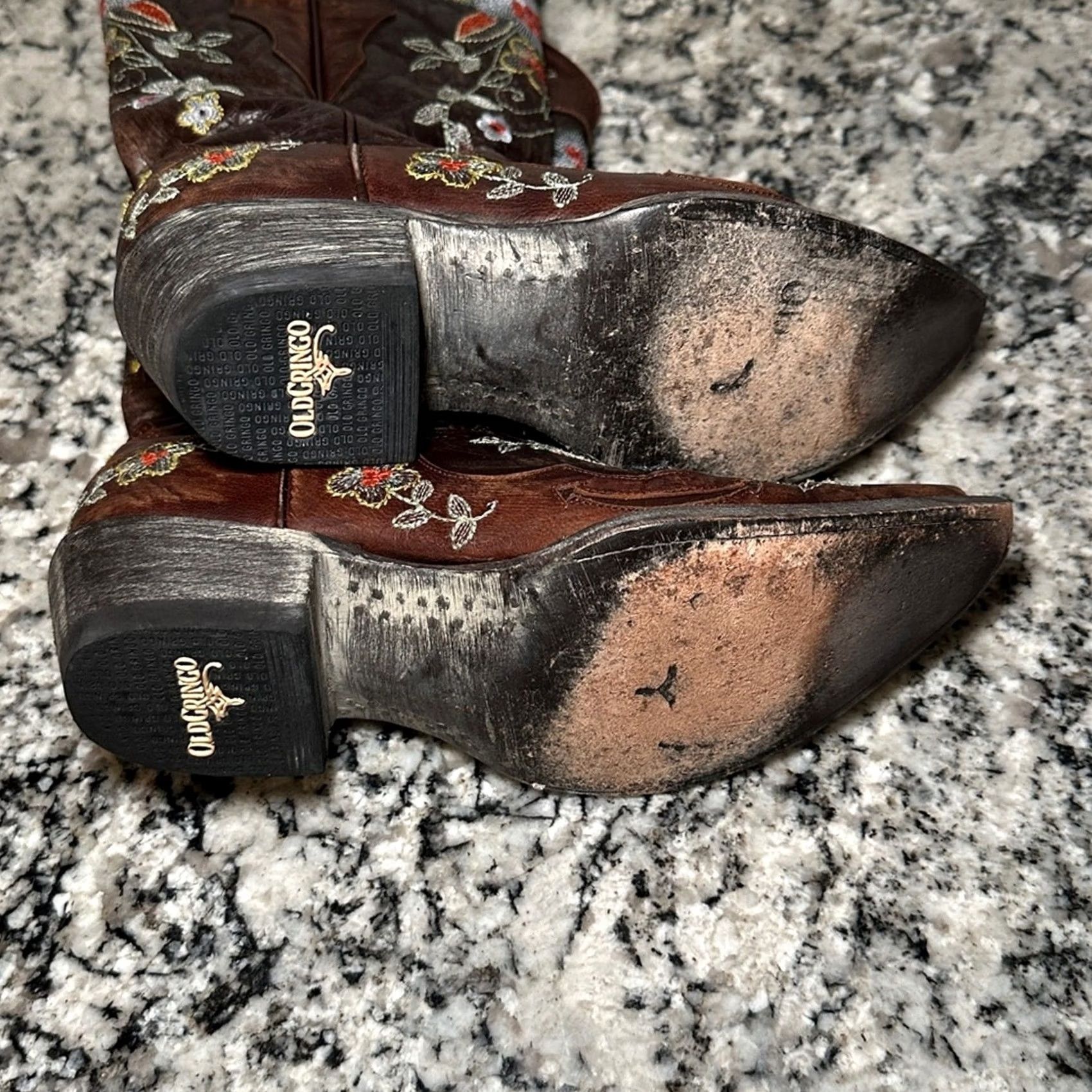 Old Gringo VINTAGE Old Gringo Bonnie Floral Embroidered Cowboy Western Boots Women 7 B Brown Leather Western 90s Ladies Mens? Size US 7 / IT 37 - 5 Thumbnail