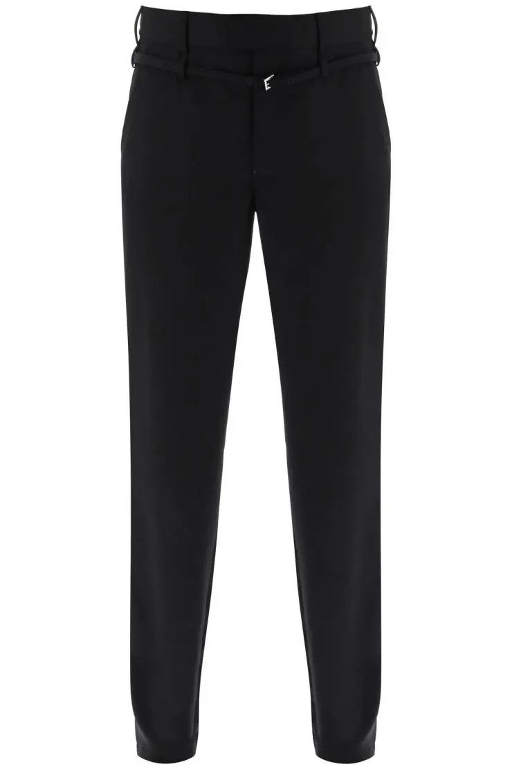 image of Jacquemus O1S22I1N0324 Belted Pants In Black, Men's (Size 30)