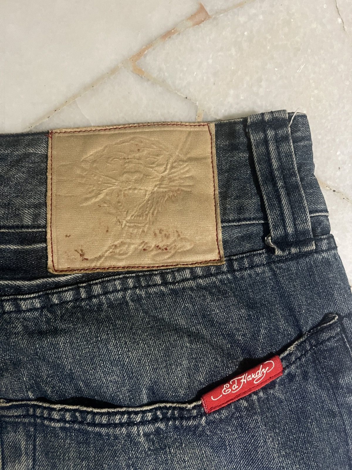 Christian Audigier × Ed Hardy × Vintage Vintage 00's Y2K ED Hardy Swarovski Size US 42 / EU 58 - 5 Thumbnail