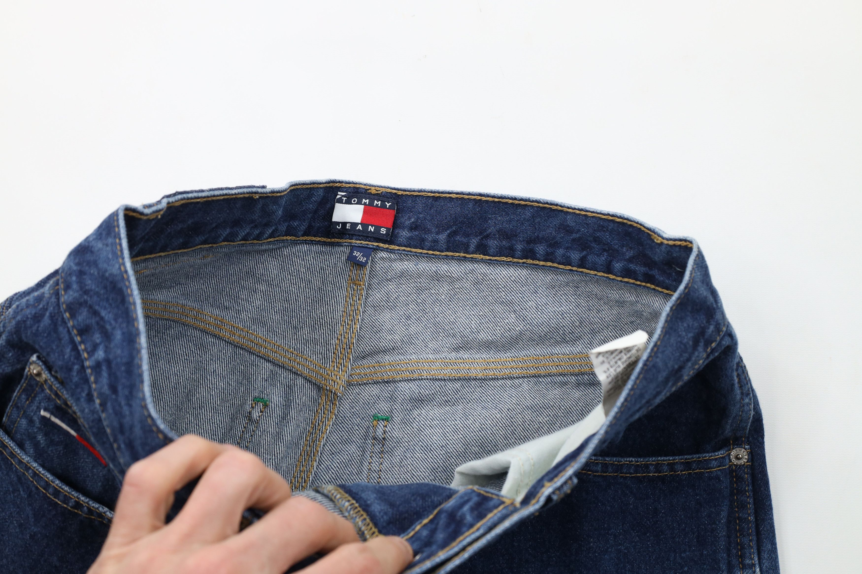 Tommy Hilfiger Vintage Y2K 2002 Tommy Hilfiger Wide Leg Dungaree Jeans Size US 32 / EU 48 - 9 Thumbnail