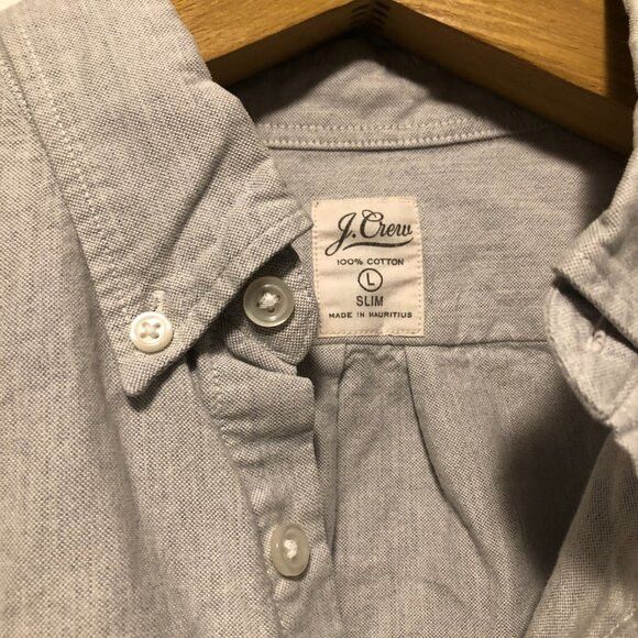 J.Crew J.crew men's gray cotton casual shirt slim fit size: L Size US L / EU 52-54 / 3 - 3 Thumbnail