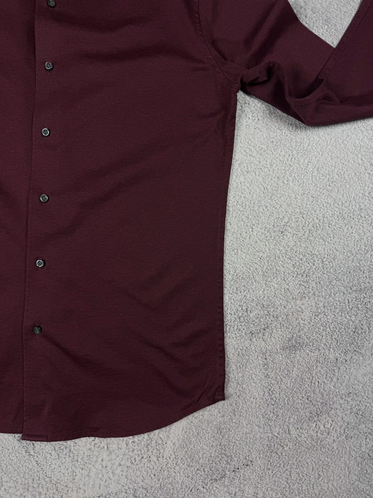 Boggi × Designer BOGGI Milano Burgundy Casual Slim Fit Long Sleeve Shirt Size US M / EU 48-50 / 2 - 19 Thumbnail