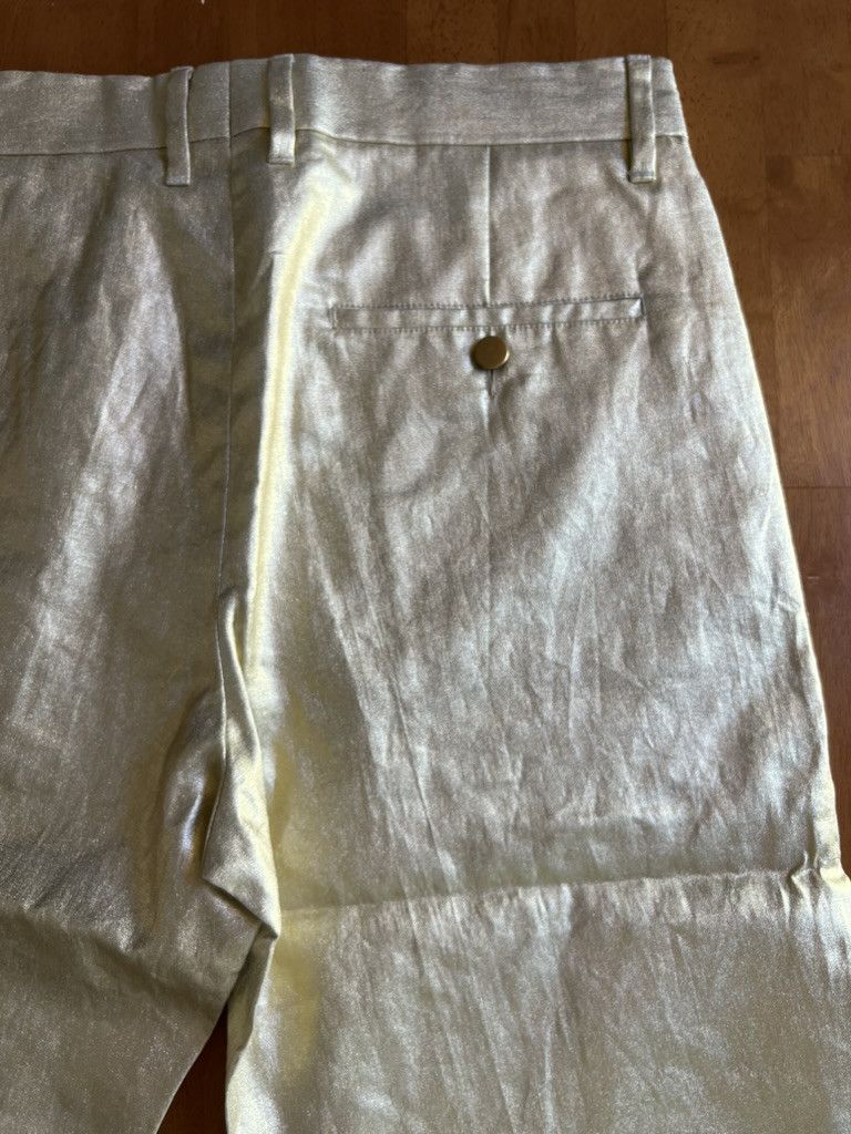 Acne Studios metallic gold trousers - 2010s Acne Studios Size 48R - 2 Thumbnail
