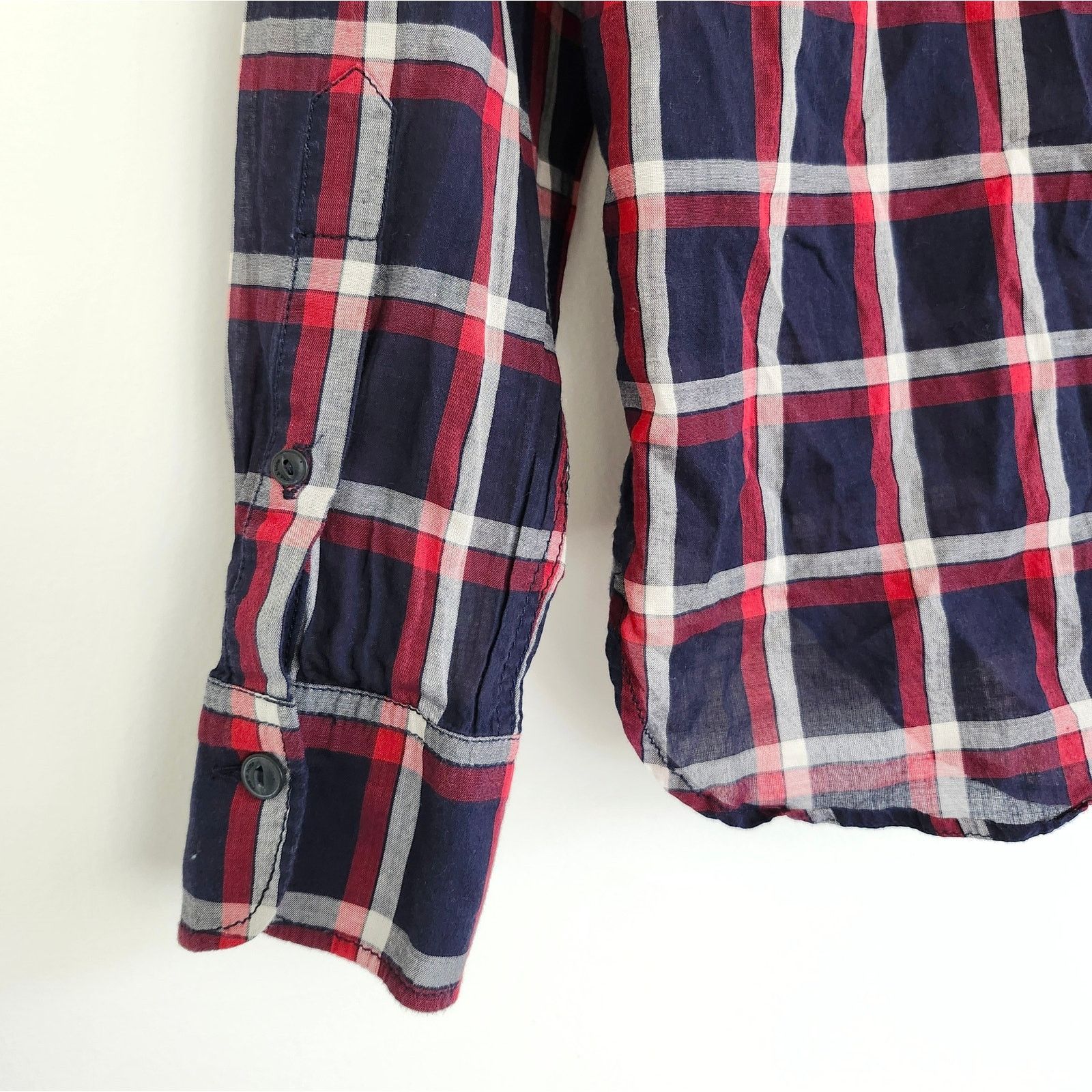 Rag & Bone Rag & Bone Robbie Plaid Cotton Long Sleeve Blouse Sz XXS Size XXS / US 00 / IT 34 - 6 Thumbnail