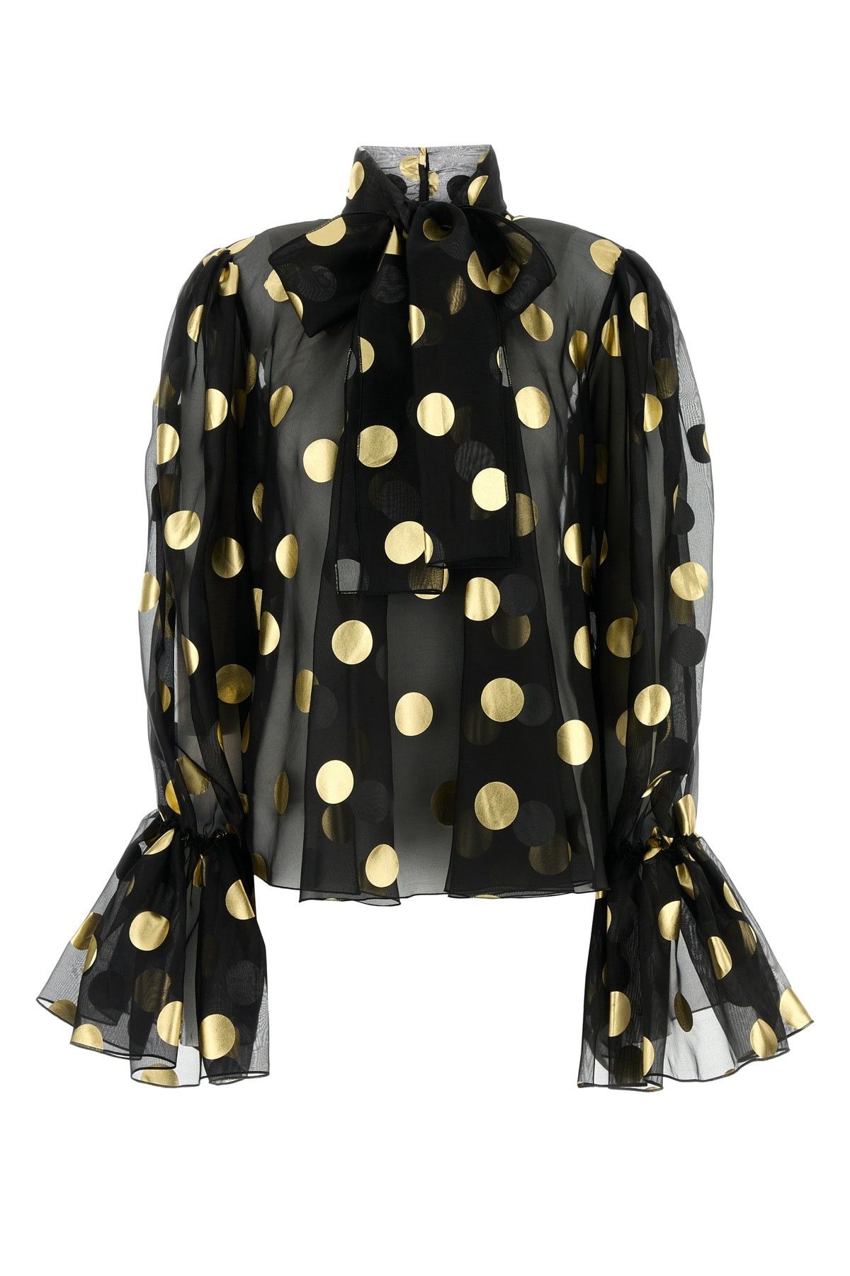 Dolce & Gabbana Printed Organza Blouse Size XS / US 0-2 / IT 36-38 - 1 Thumbnail