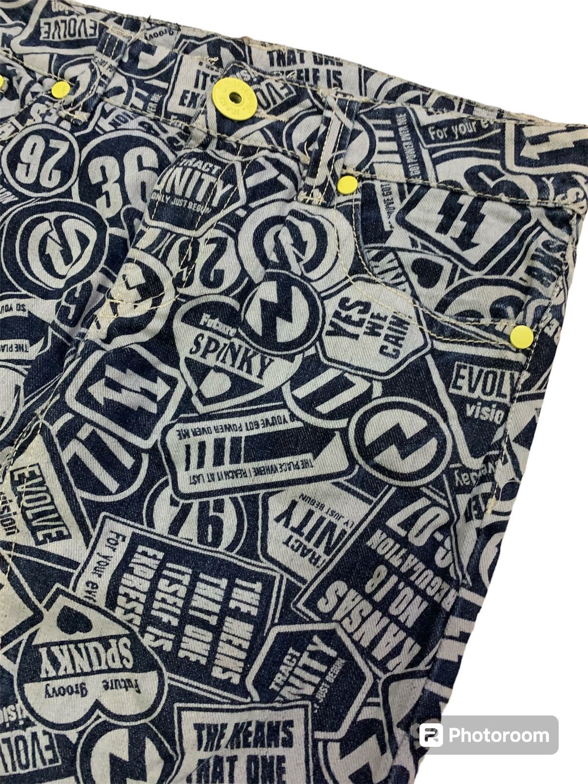 Hysteric Glamour × Japanese Brand 💥Vintage Japanese Sky Bomber Overprint Denim Size 30" / US 8 / IT 44 - 5 Thumbnail