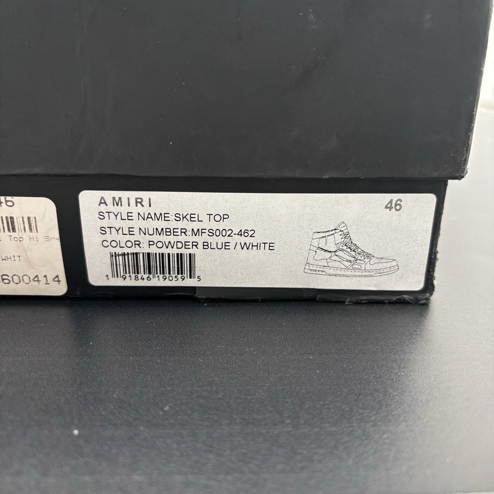 Amiri Amiri Skel High Top ' Powder Blue White ' | GOOD CONDITION! Size US 13 / EU 46 - 22 Thumbnail