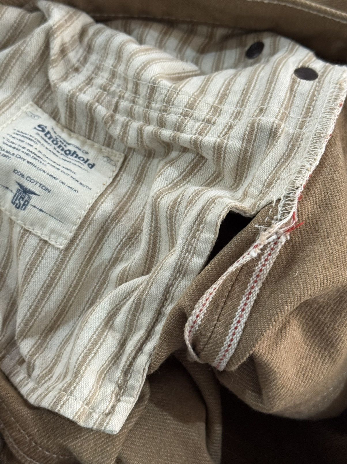 The Stronghold The Stronghold Selvedge Beige Denim Jeans Size US 34 / EU 50 - 11 Thumbnail
