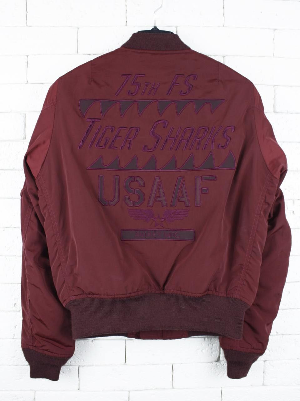 Avirex Avirex MA-1 Bomber Jacket Burgundy Vintage Flight Jacket