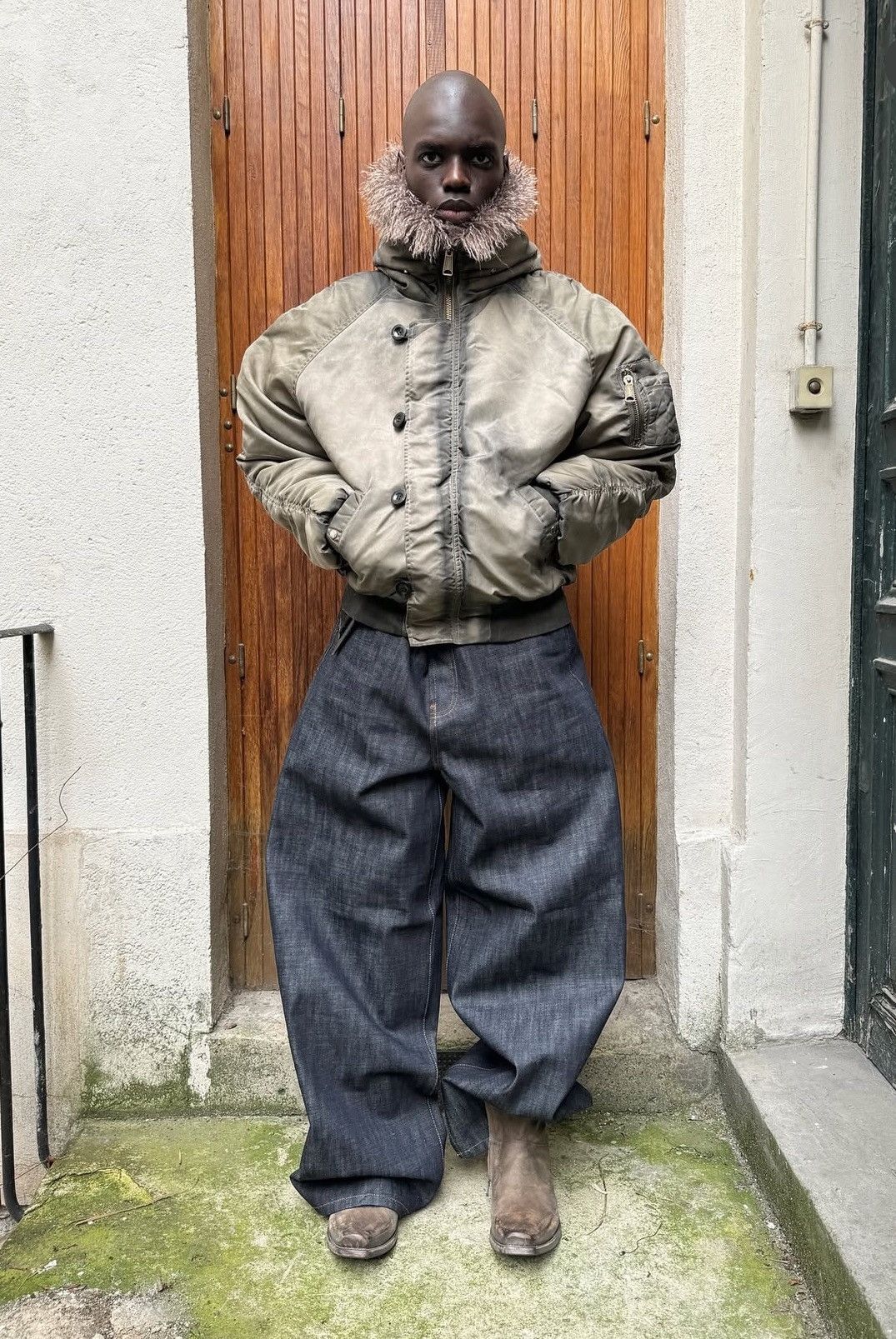 No Faith Studios NO FAITH STUDIOS “USED BEIGE” ASTRO FUR BOMBER