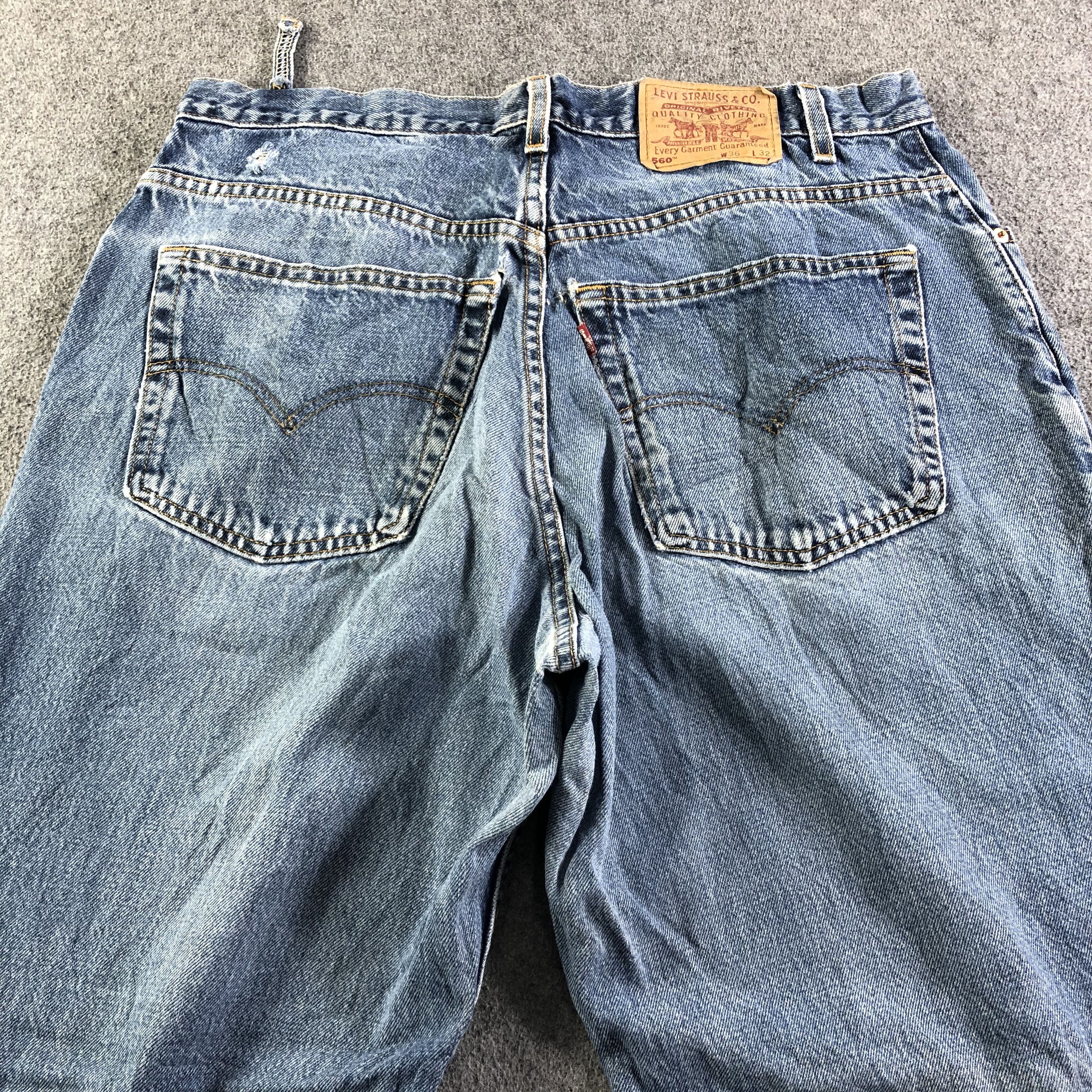 Levi's Vintage 90s Blue Wash Levis 560 Jeans-J3319 Size US 36 / EU 52 - 4 Thumbnail