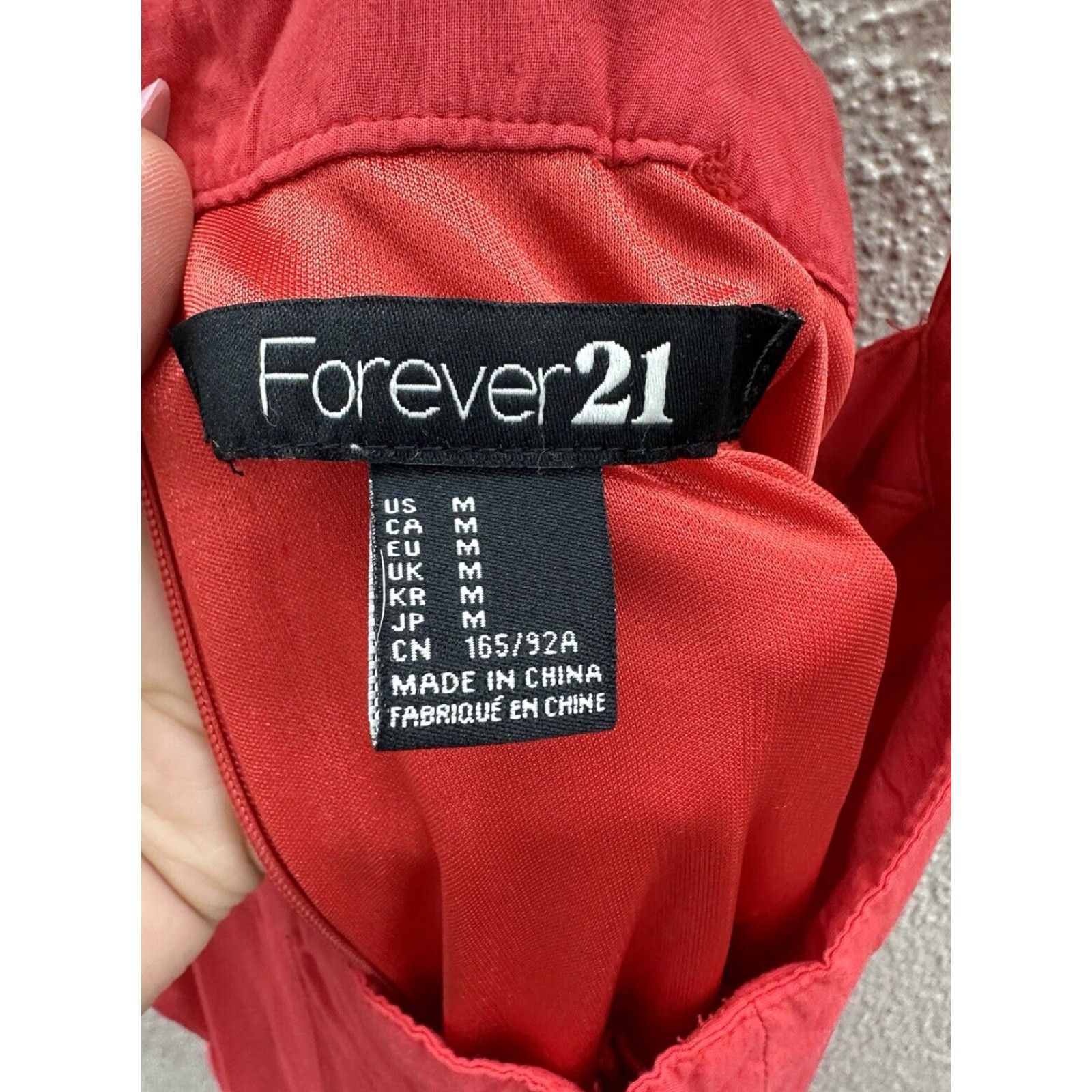 Forever 21 Forever 21 Womens Dress Size Medium Red Sleeveless Sun Dress Cross Back Straps Size M / US 6-8 / IT 42-44 - 4 Thumbnail