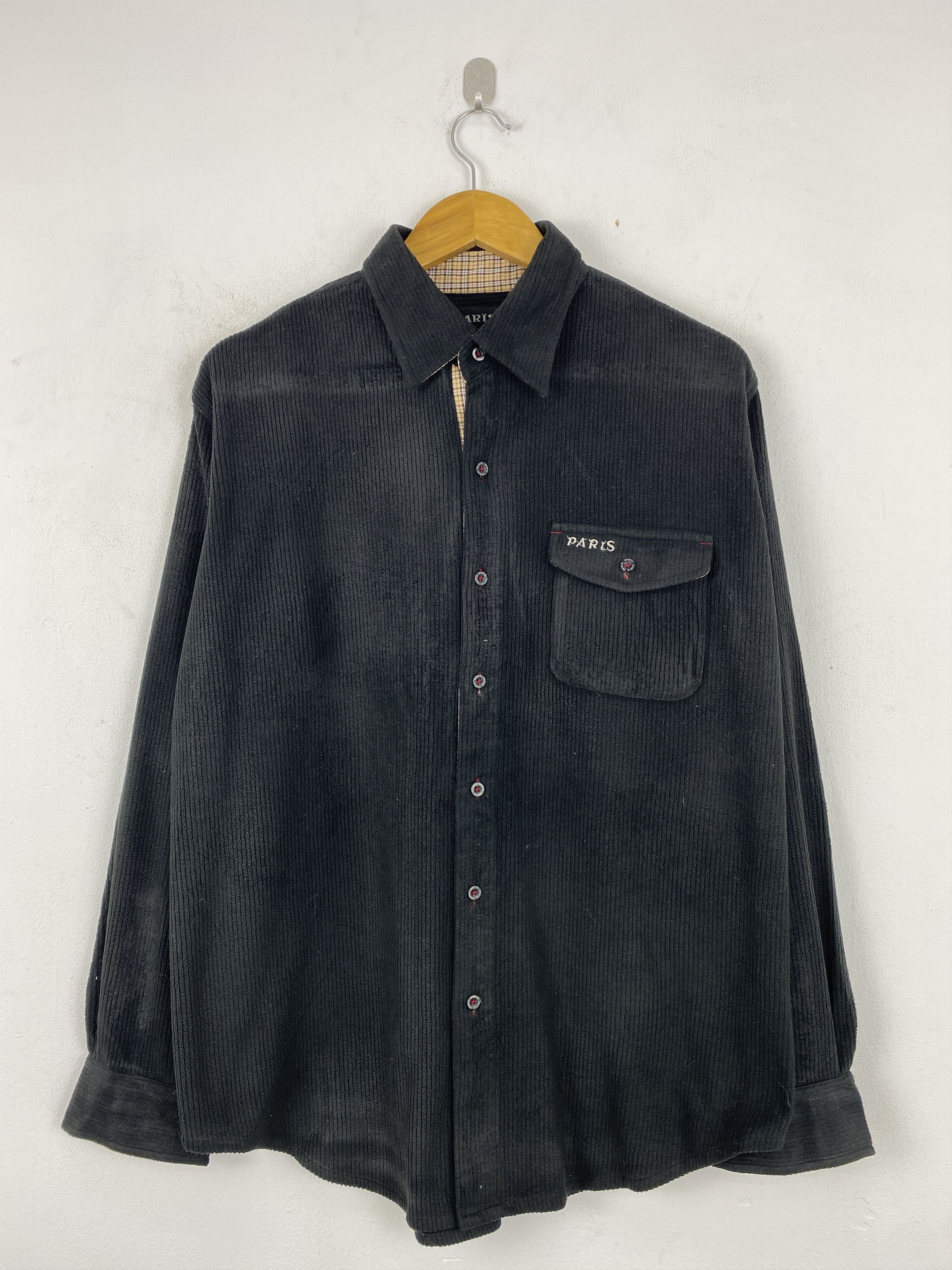 Other Vintage Paris Button Up Faded Black Jacket JA0175 Size US M / EU 48-50 / 2 - 1 Thumbnail