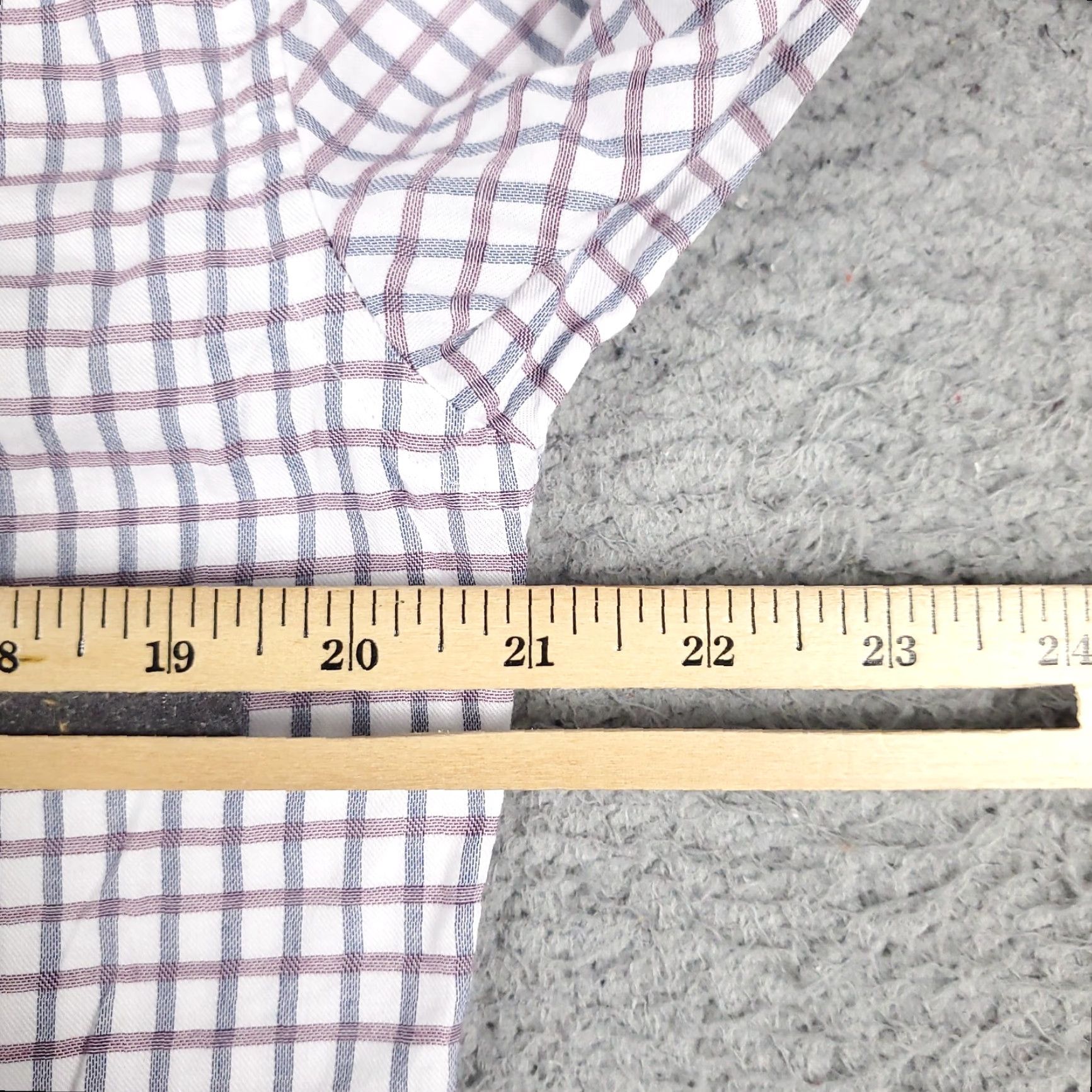Tommy Hilfiger Tommy Hilfiger Dress Shirt Men 15.5 Red Blue White Check Long Sleeve Button-Up Casual Formal Size 40R - 5 Thumbnail