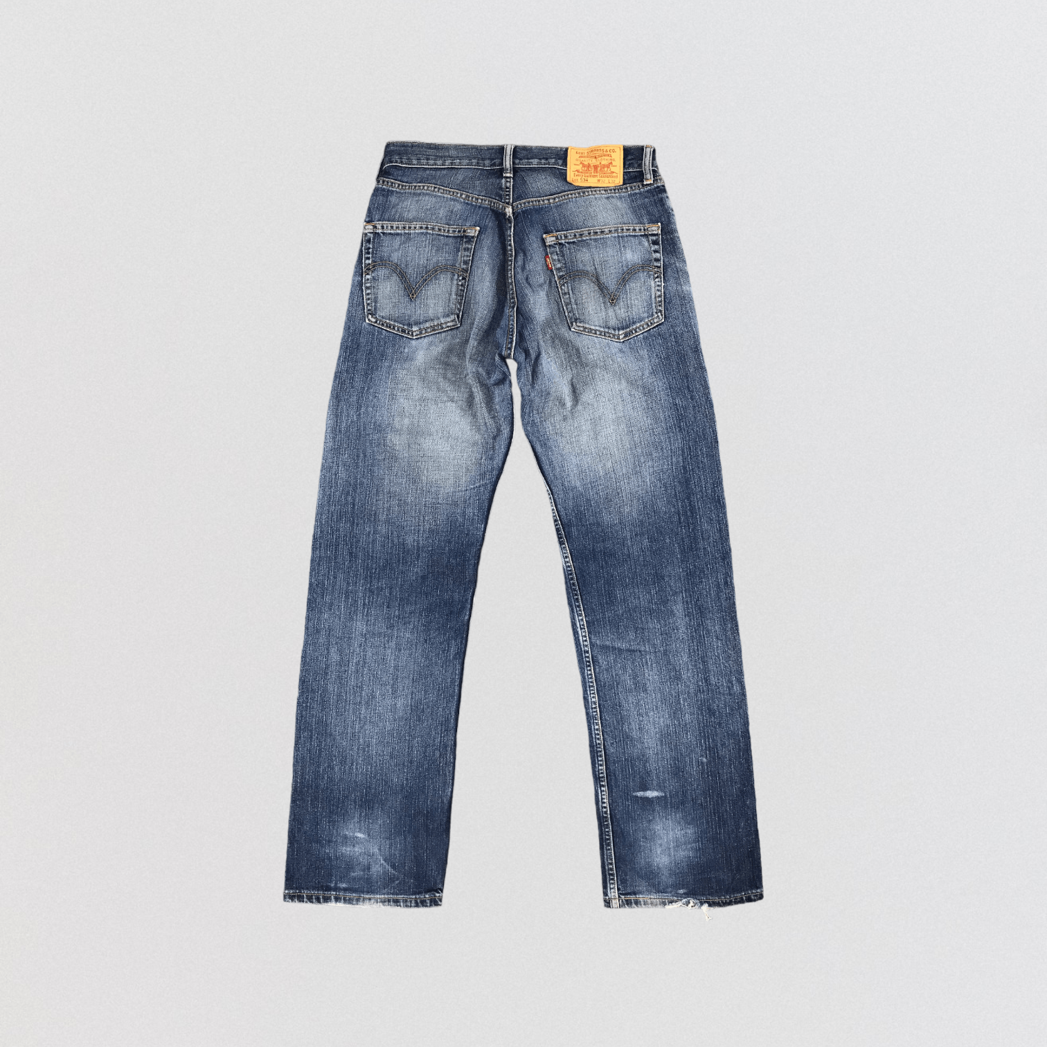 Levi's × Vintage Vintage 90s Distressed Blue Wash Levis 534 Jeans-JM1913 Size US 32 / EU 48 - 2 Thumbnail