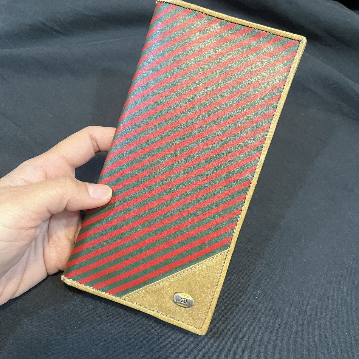 Gucci Vintage Gucci Striped Wallet Size ONE SIZE - 10 Thumbnail