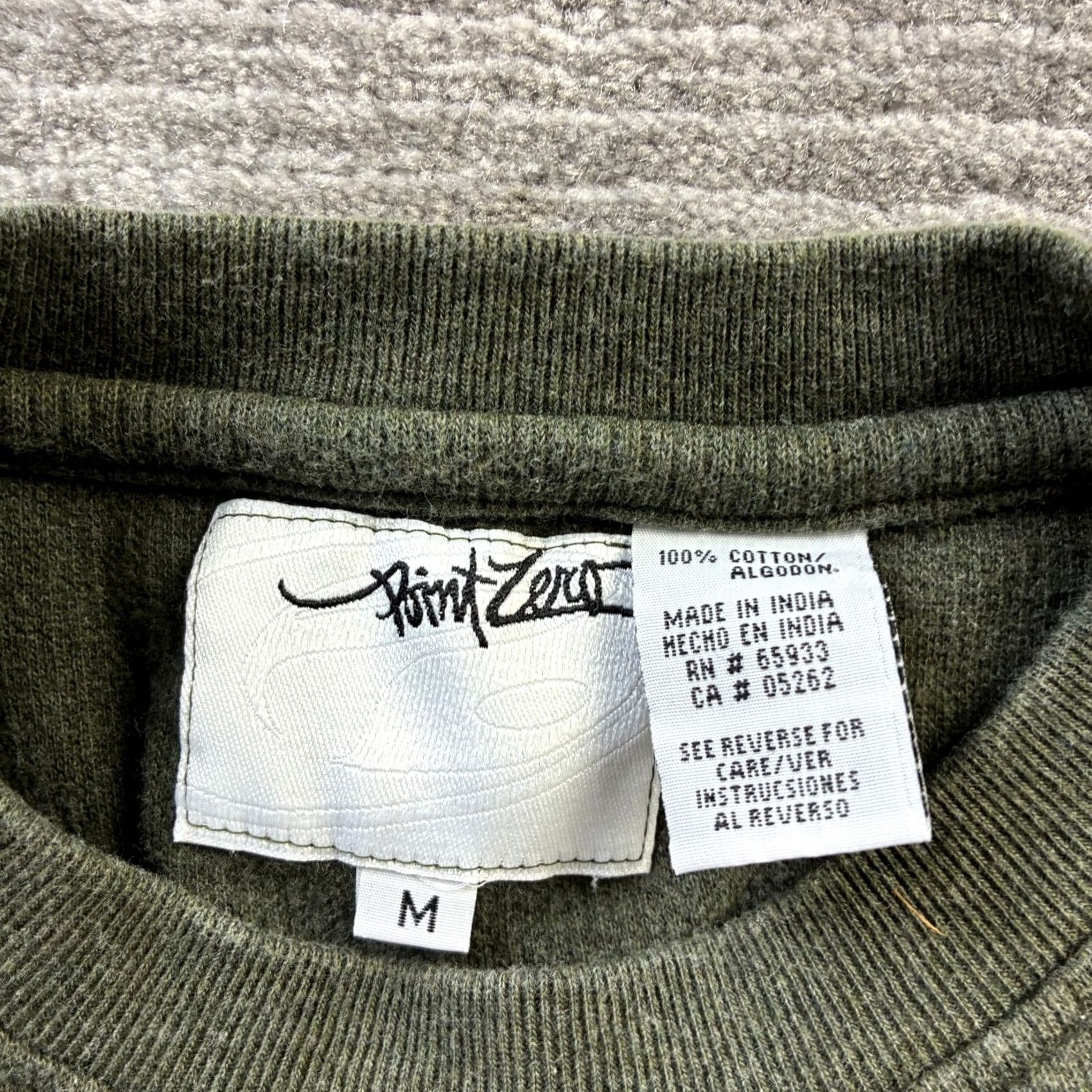 Point Zero VINTAGE Point Zero Sweatshirt Mens Medium Green Grunge Y2K Surf Boxy Size US M / EU 48-50 / 2 - 7 Thumbnail