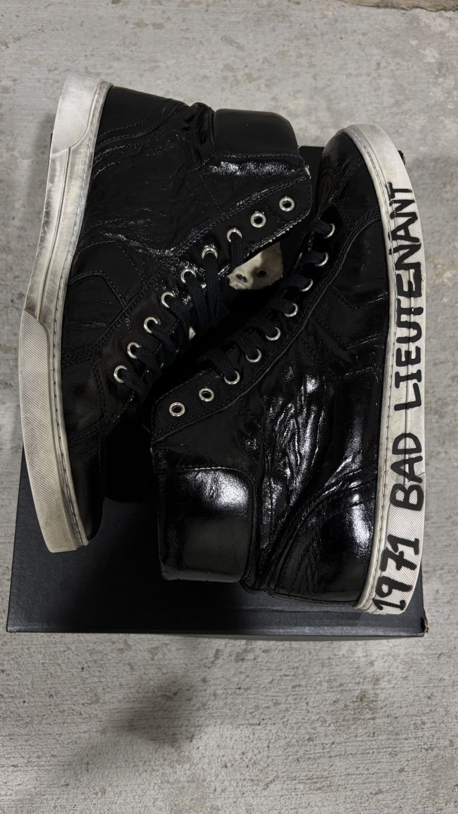 Saint Laurent Paris Saint Laurent Paris “1971 Bad Lieutenant” High Top Sneaker Size US 12 / EU 45 - 6 Thumbnail
