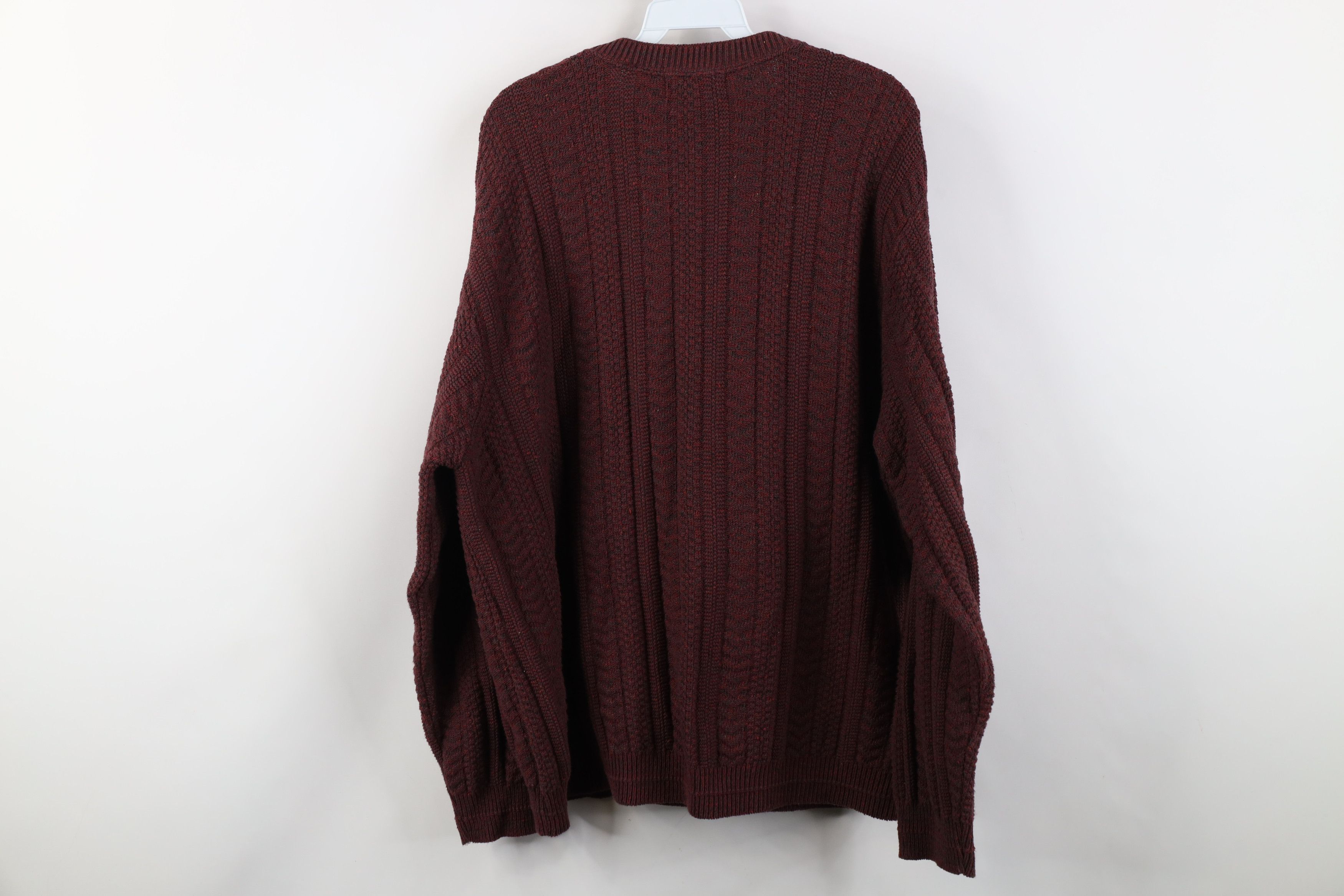 Vintage Vintage 90s Streetwear Chunky Knit Crewneck Sweater Red Size US XL / EU 56 / 4 - 7 Thumbnail