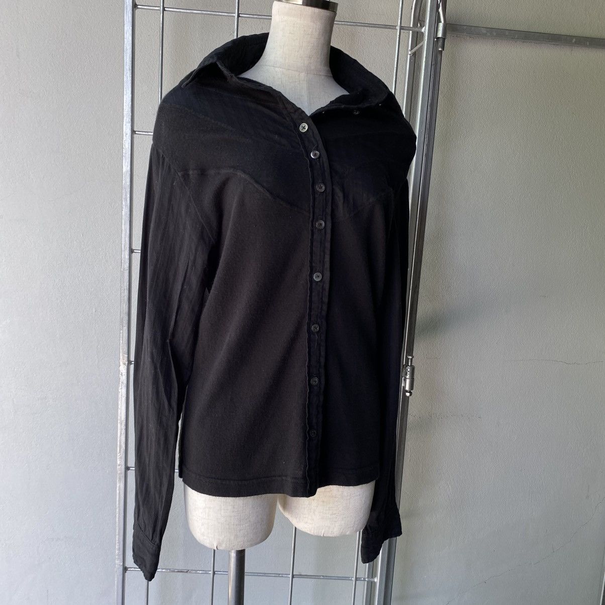 Japanese Brand A/T Black Contrast-Stitch Button-Up Shirt Size S / US 4 / IT 40 - 20 Thumbnail