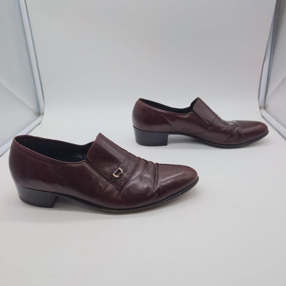 Florsheim Vintage Florsheim Women's Sz 9 C Maroon Leather Loafers Sho Size US 9 / IT 39 - 6 Thumbnail