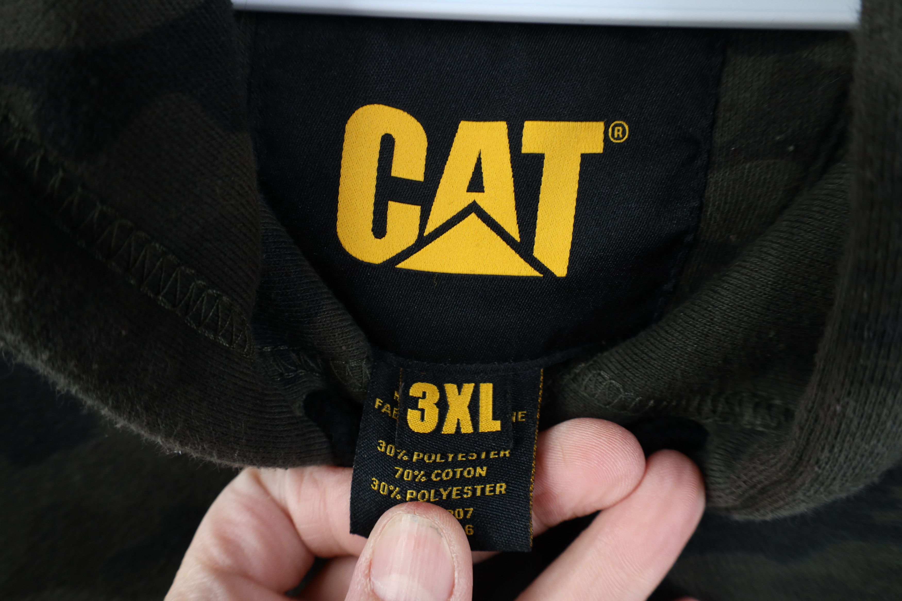 Caterpillar Vintage Y2K Caterpillar CAT Camouflage Hoodie Sweatshirt Size US XXL / EU 58 / 5 - 8 Thumbnail