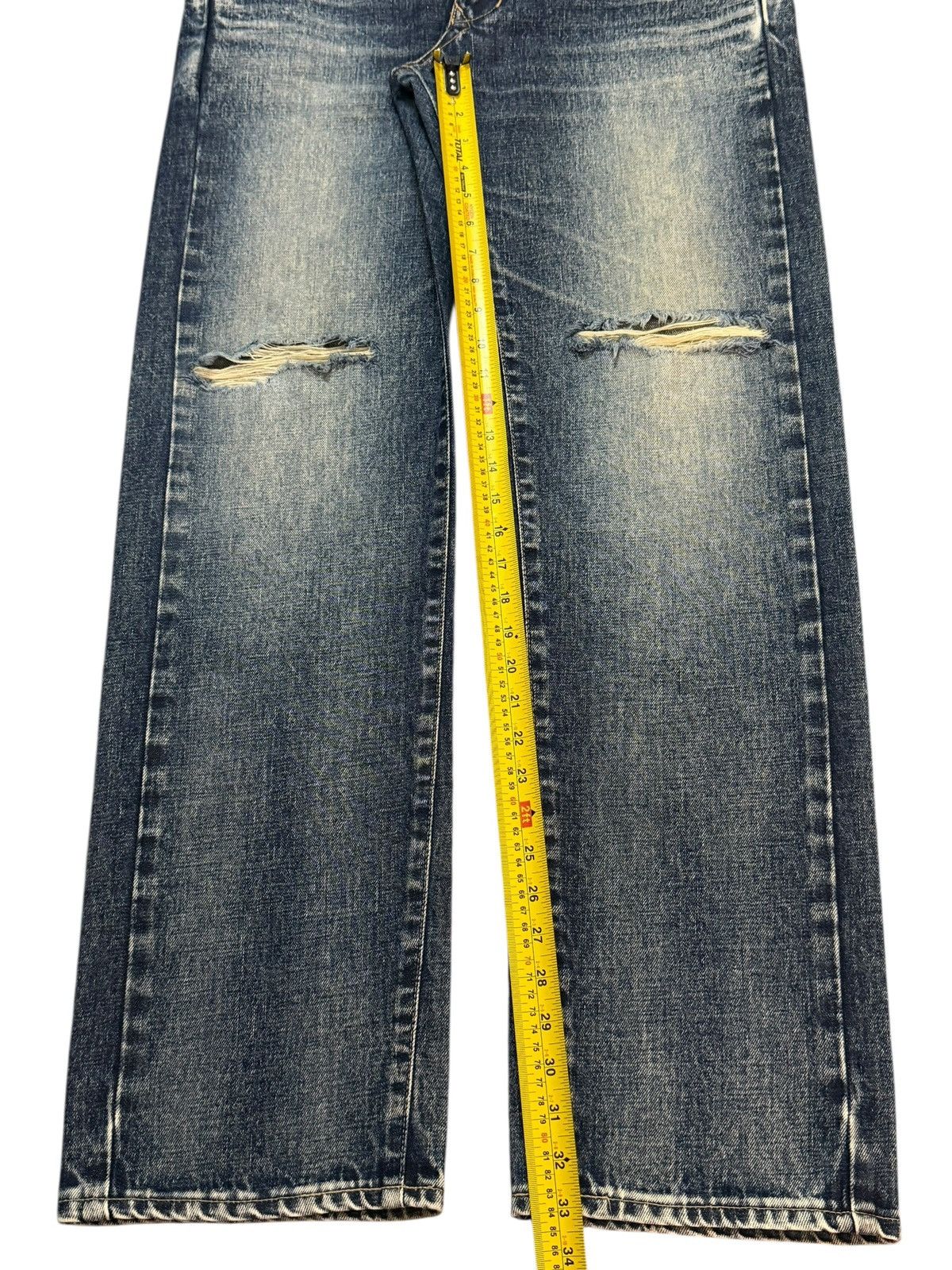 Edwin Vintage 90s Edwin E-Function Blue Faded Wash Distress Loose Size US 36 / EU 52 - 12 Thumbnail