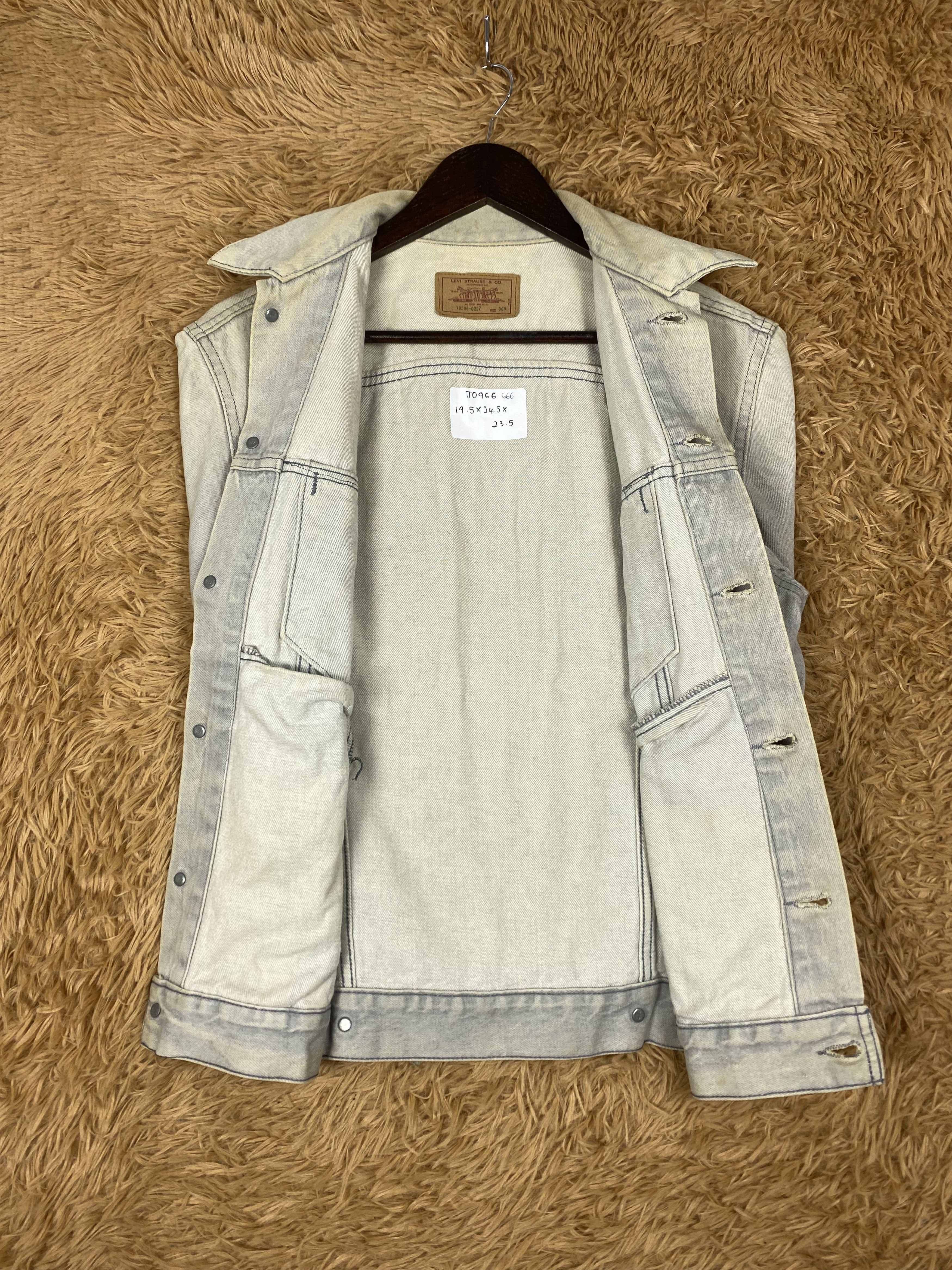 Levi's Vintage Levi's Denim Faded Jacket DJ0666 Size US S / EU 44-46 / 1 - 6 Thumbnail