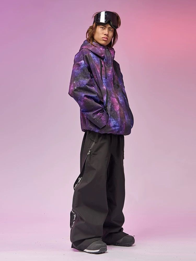 Other Purple Starry Sky Series Hard Shell Ski Jacket Size US 32 / EU 48 - 7 Thumbnail