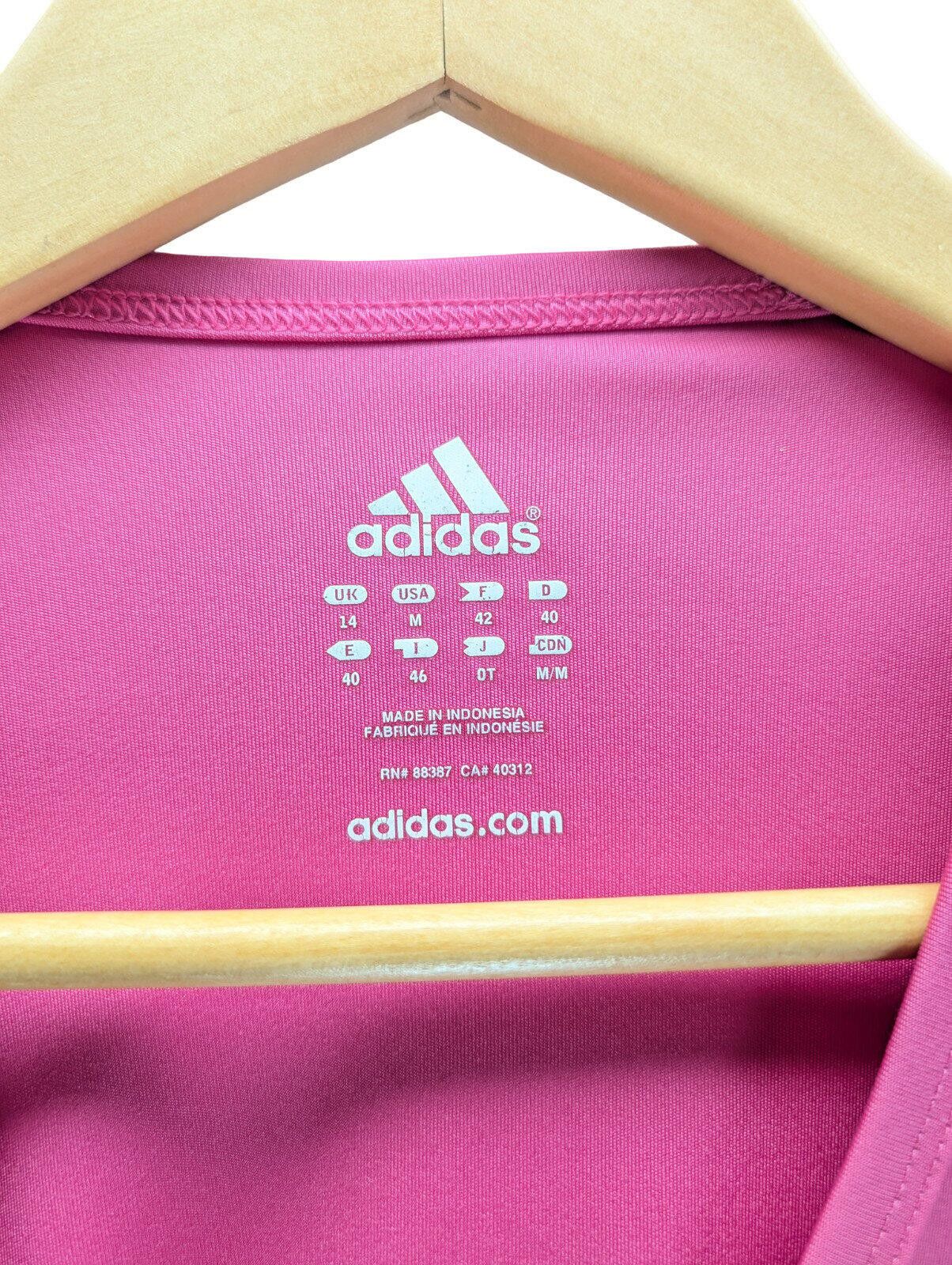 Adidas Adidas Athletic Tee Medium Climalite VNeck Pink Short Sleeve Size M / US 6-8 / IT 42-44 - 5 Thumbnail