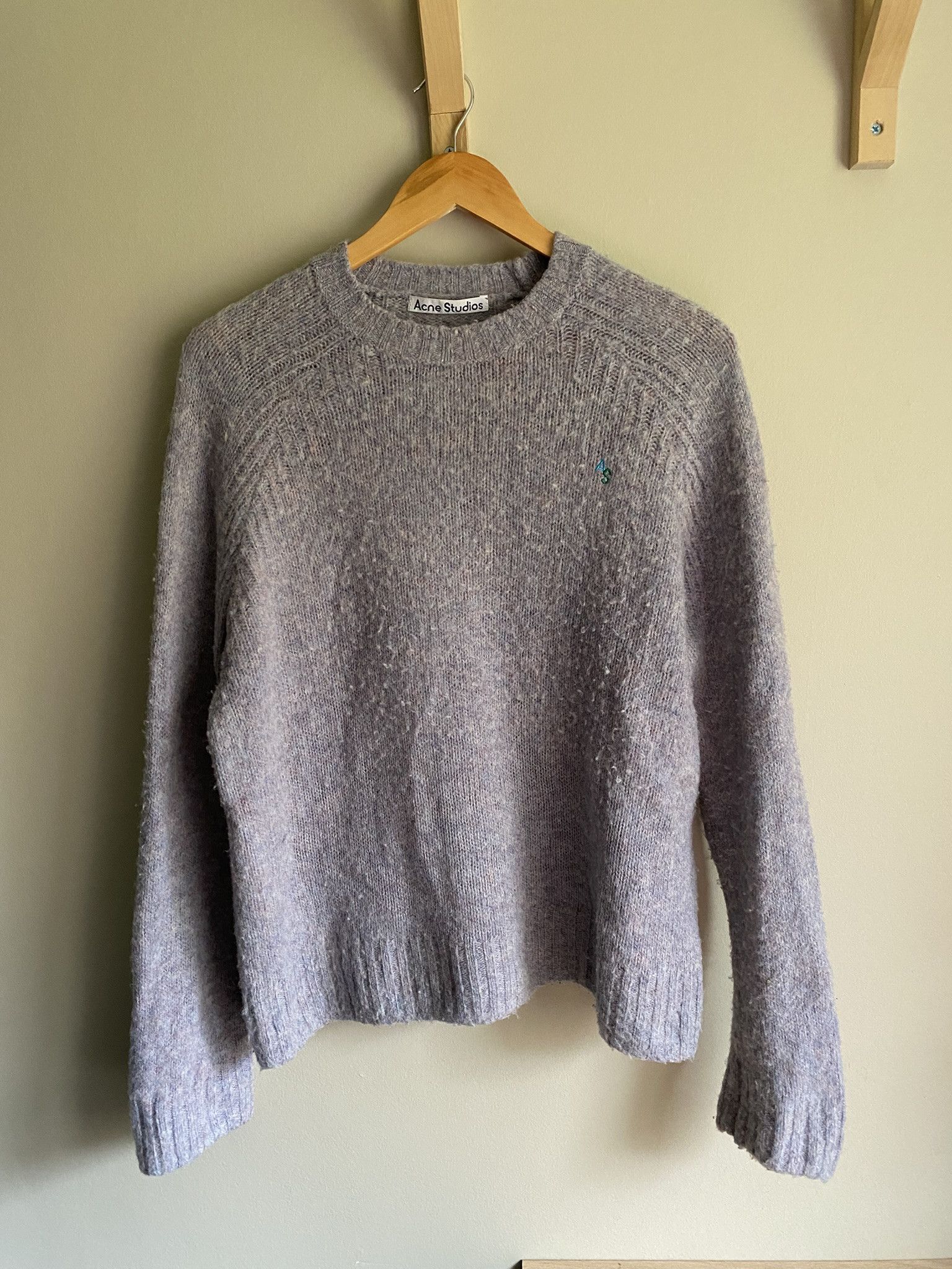 Acne Studios Brushed ​Shetland Wool Sweater - Purple Thistle Size US L / EU 52-54 / 3 - 4 Thumbnail