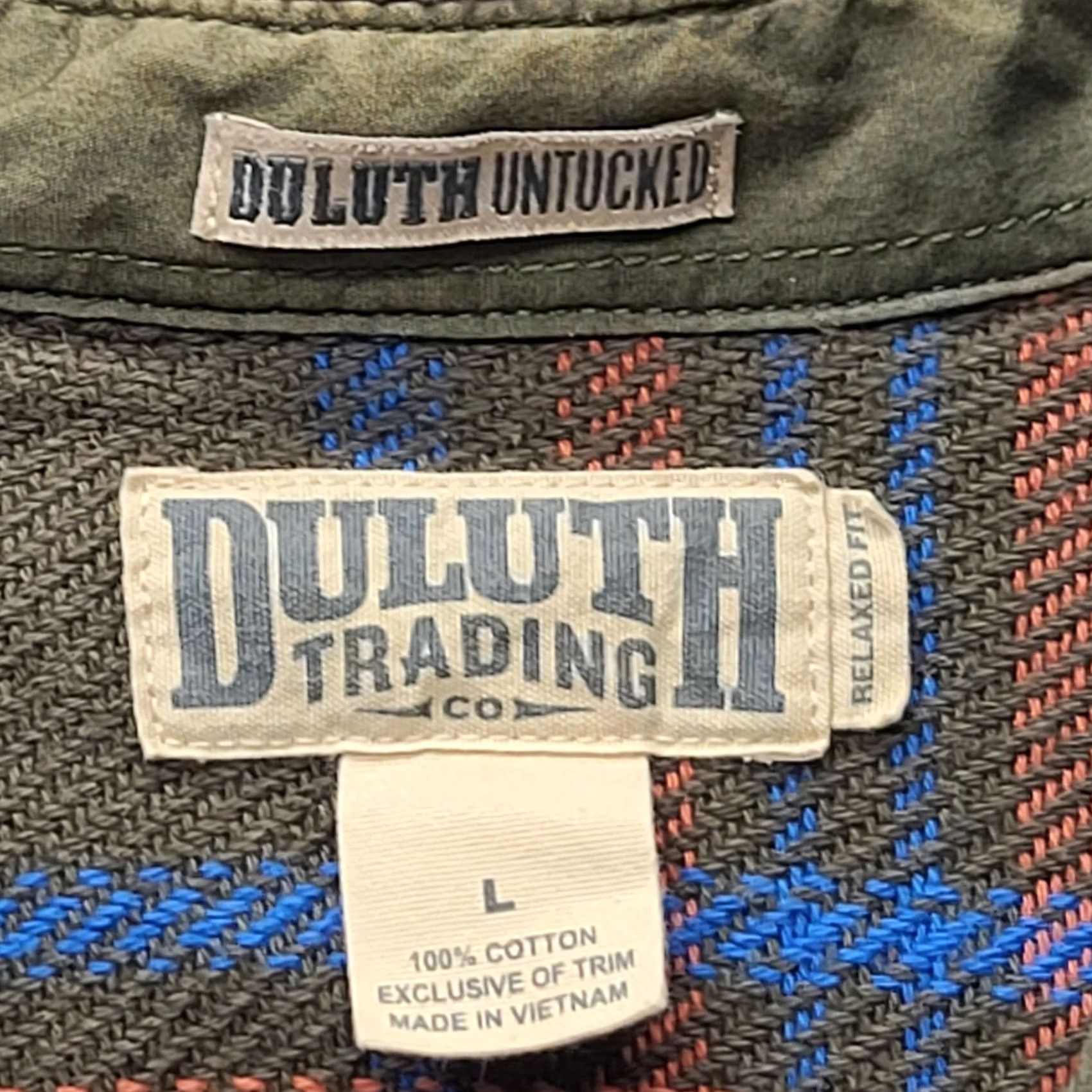 Vintage Duluth Mens L Woodsy Untucked Shirt Plaid Heavyweight Twill Button-Up Casual Workwear Relaxed Size US L / EU 52-54 / 3 - 2 Thumbnail