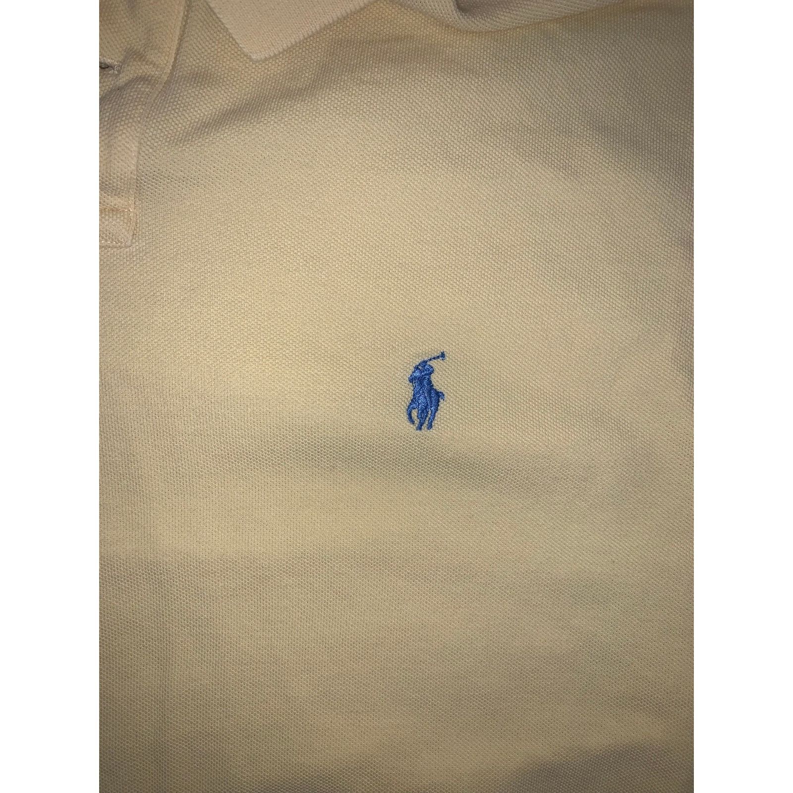 Polo Ralph Lauren Polo Ralph Lauren Polo Shirt XL Yellow Blue Pony Custom Fit Size US XL / EU 56 / 4 - 2 Thumbnail