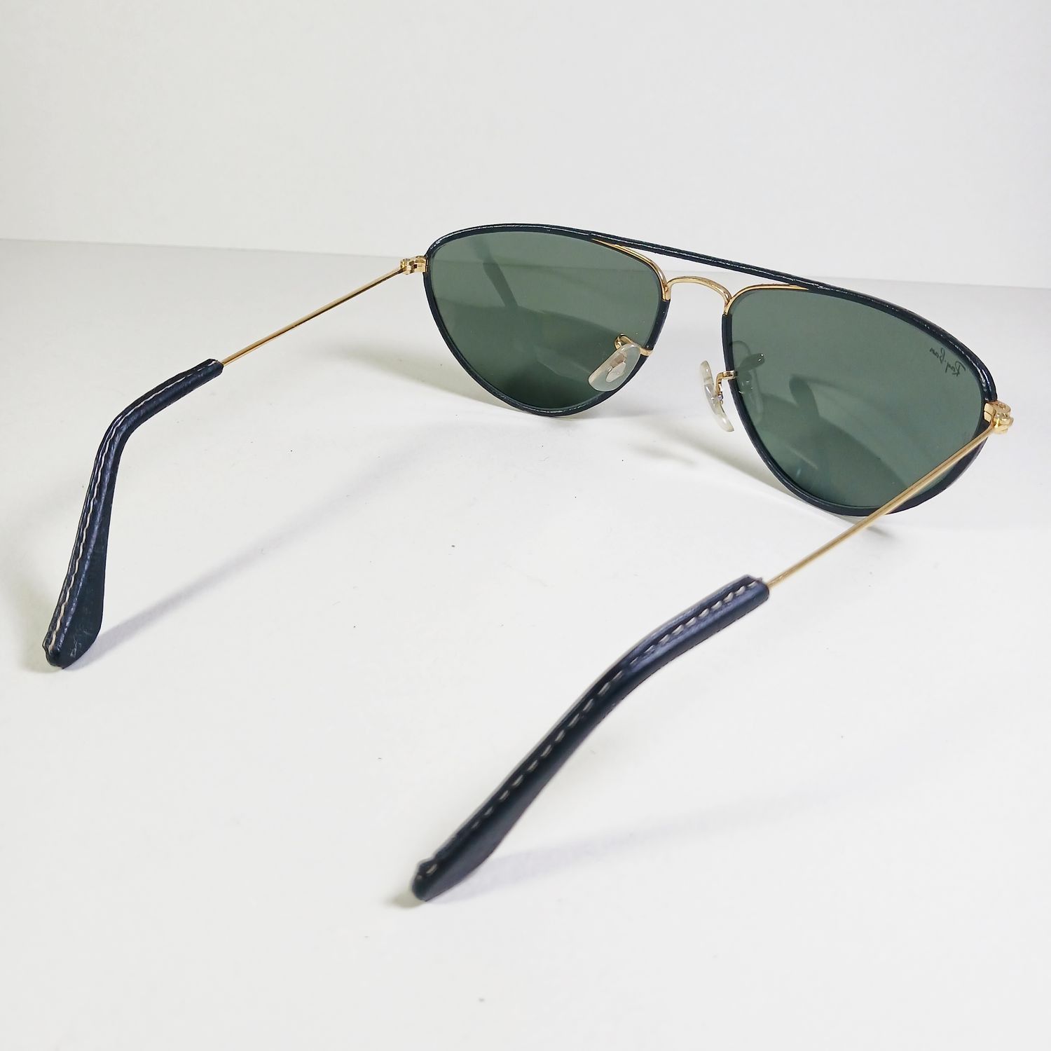 Bausch & Lomb × RayBan Ray Ban Bausch & Lomb W1565 Leathers B&L Sunglasses USA RARE Size ONE SIZE - 9 Thumbnail