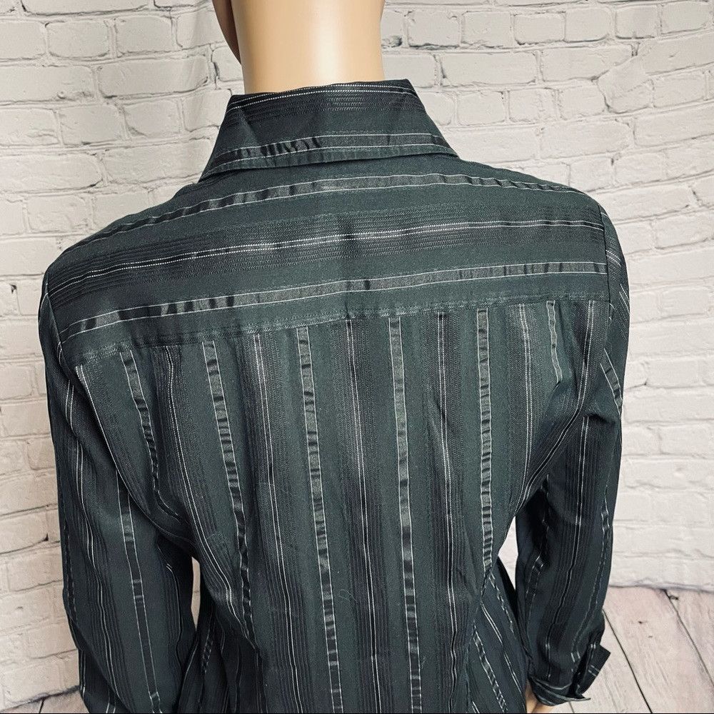 Worthington Worthington Stretch Black Stripes Blouse Shirt Size 8 Size M / US 6-8 / IT 42-44 - 8 Thumbnail
