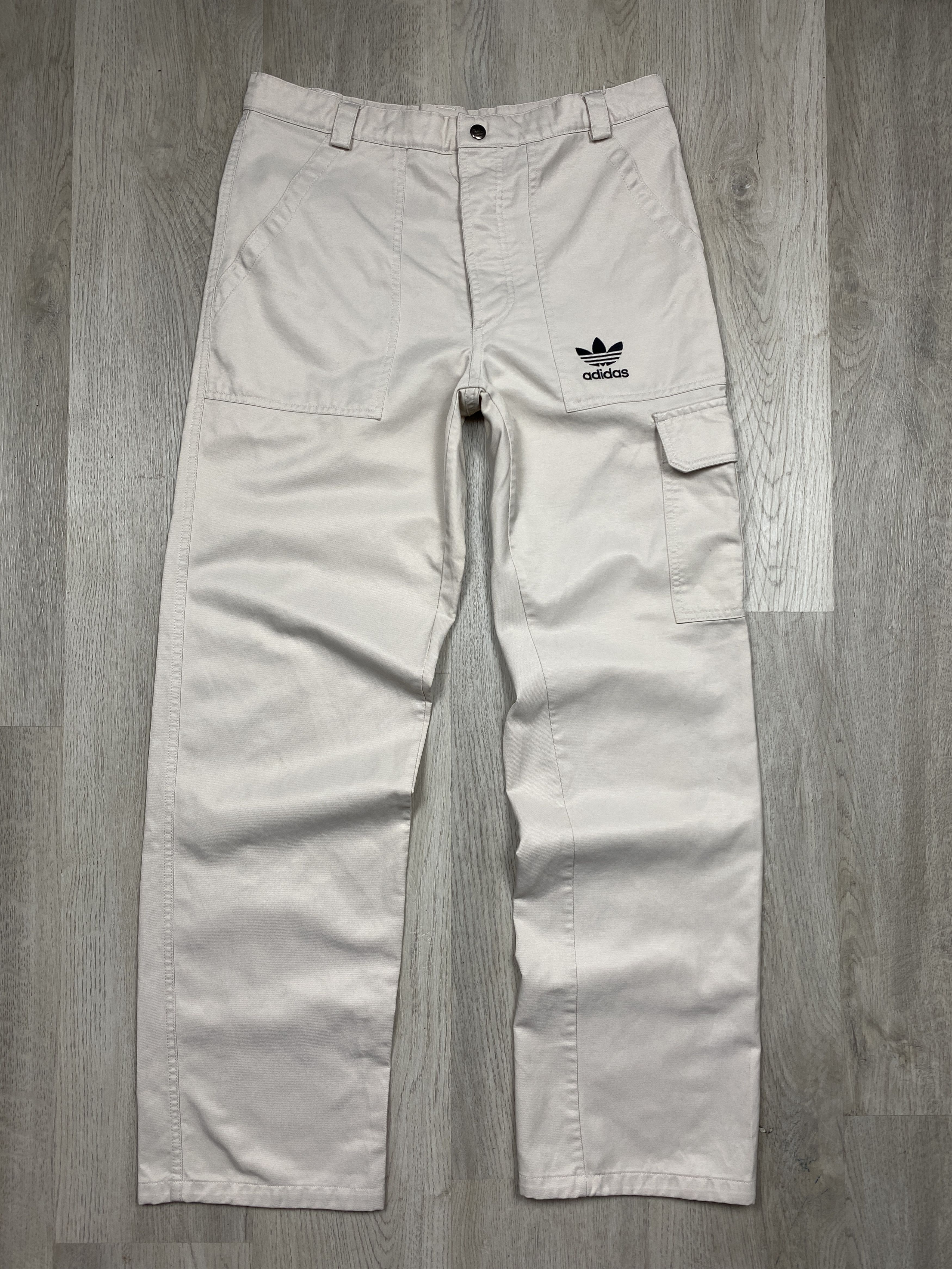 Adidas × Vintage Adidas Vintage Mens Cotton Cargo Pants Size US 30 / EU 46 - 1 Thumbnail