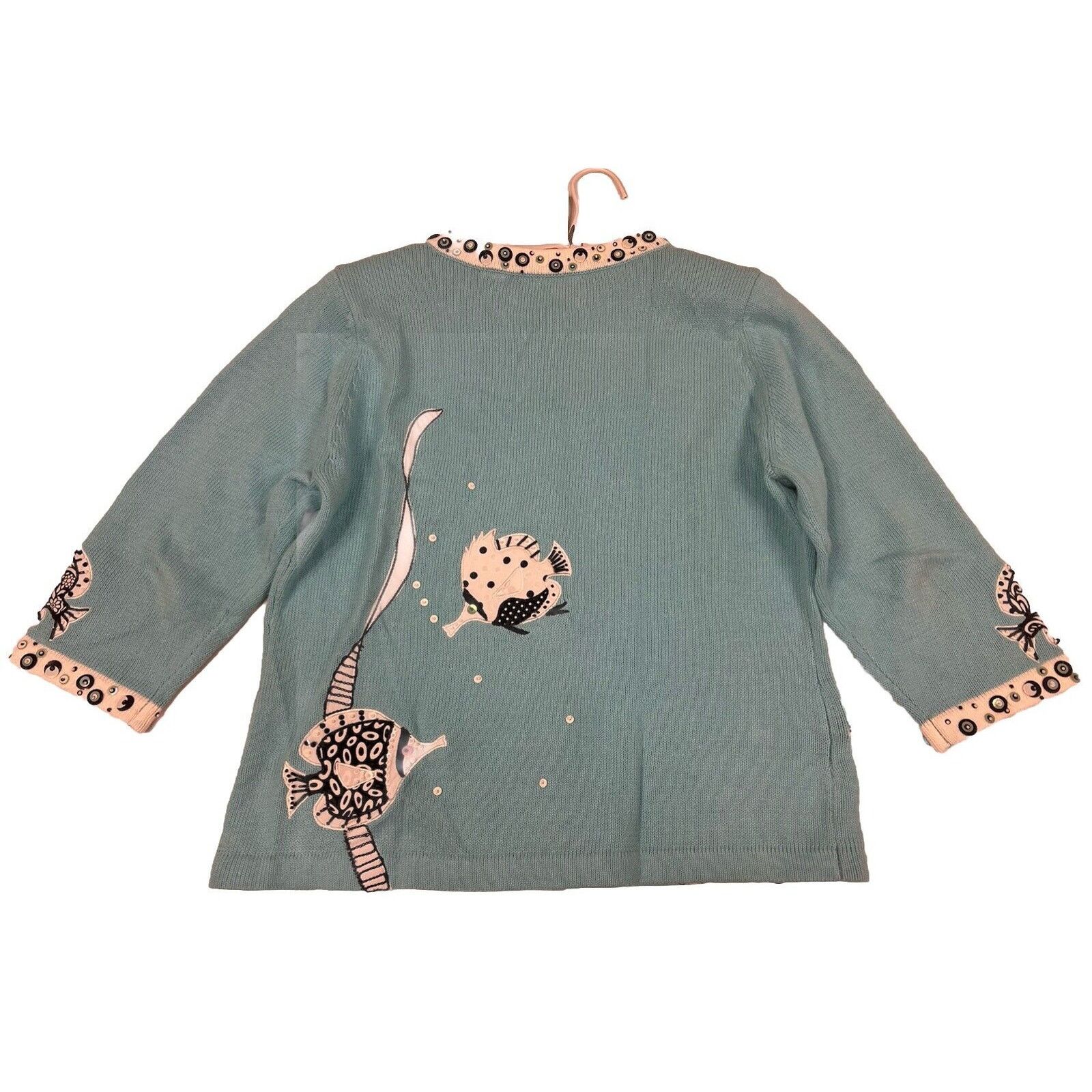 The Unbranded Brand New Design Options Philip & Jane Gordon Aqua Cardigan M NWT! Size M / US 6-8 / IT 42-44 - 12 Thumbnail