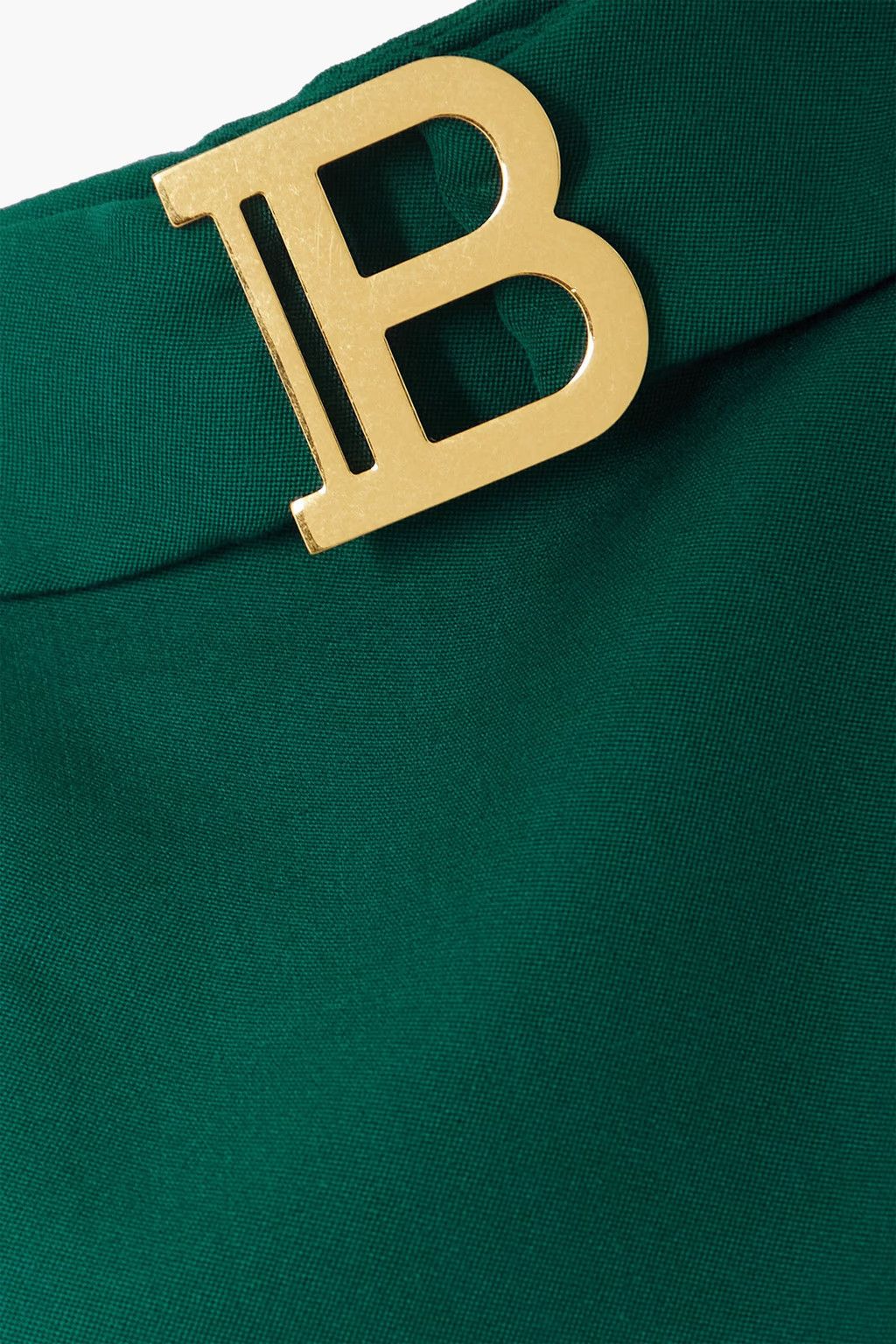 Balmain o1y0625 Mini Skirt in Emerald Green Size 34" / US 12 / IT 48 - 4 Thumbnail